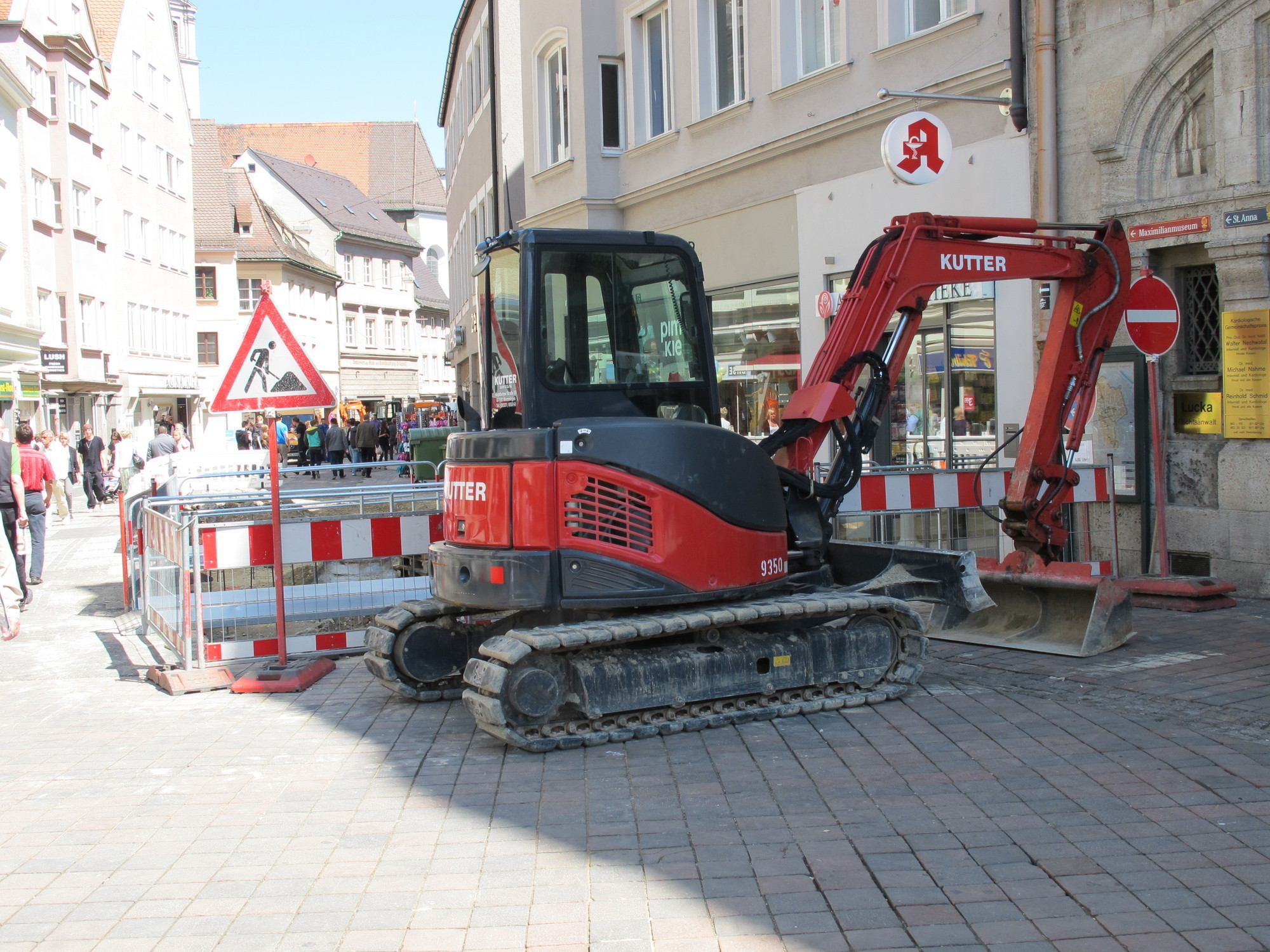 Arbeiten am Königsplatz und in der Innenstadt schreiten voran, Fot: B4B SCHWABEN
