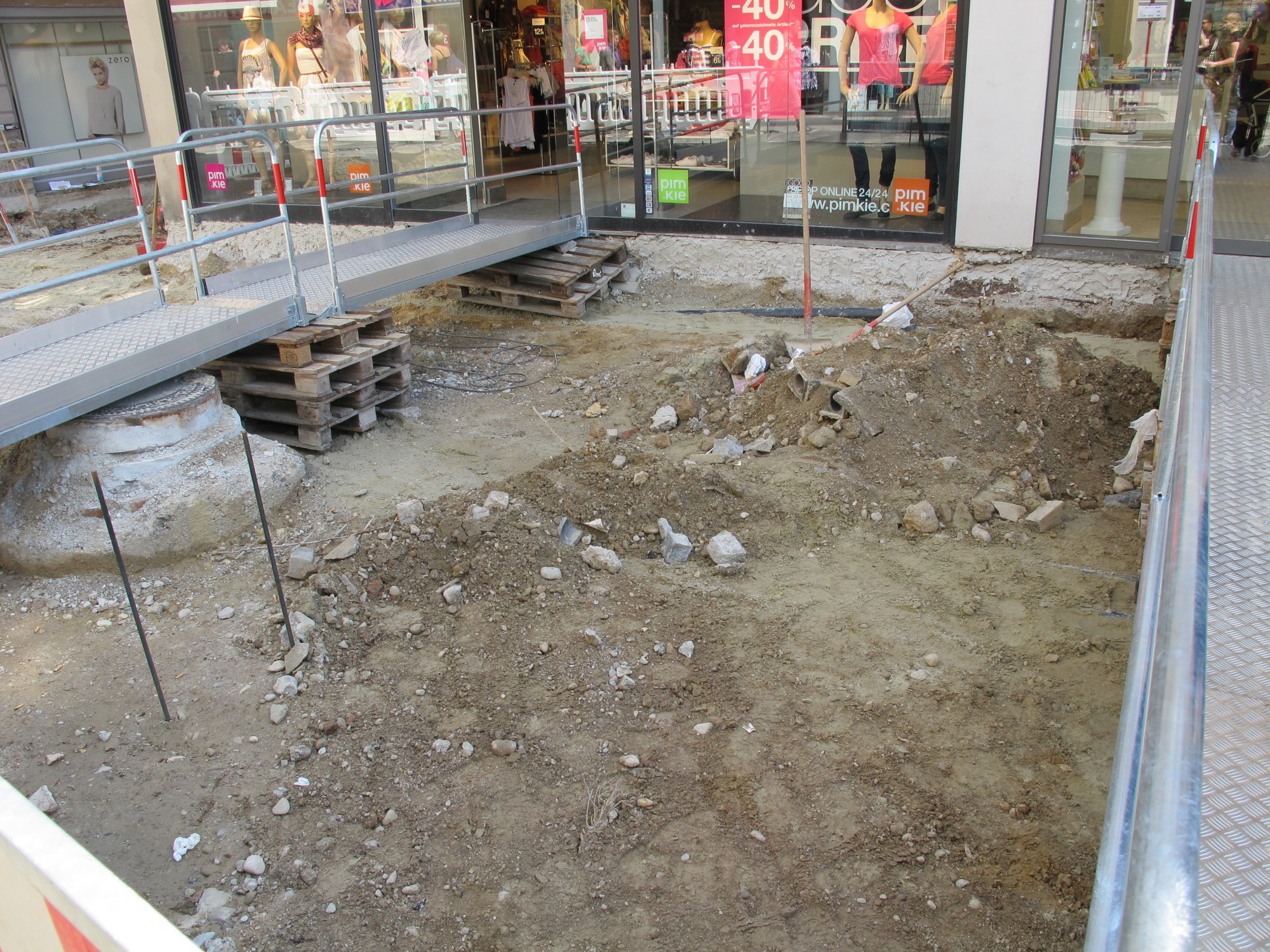 Arbeiten am Königsplatz und in der Innenstadt schreiten voran, Fot: B4B SCHWABEN