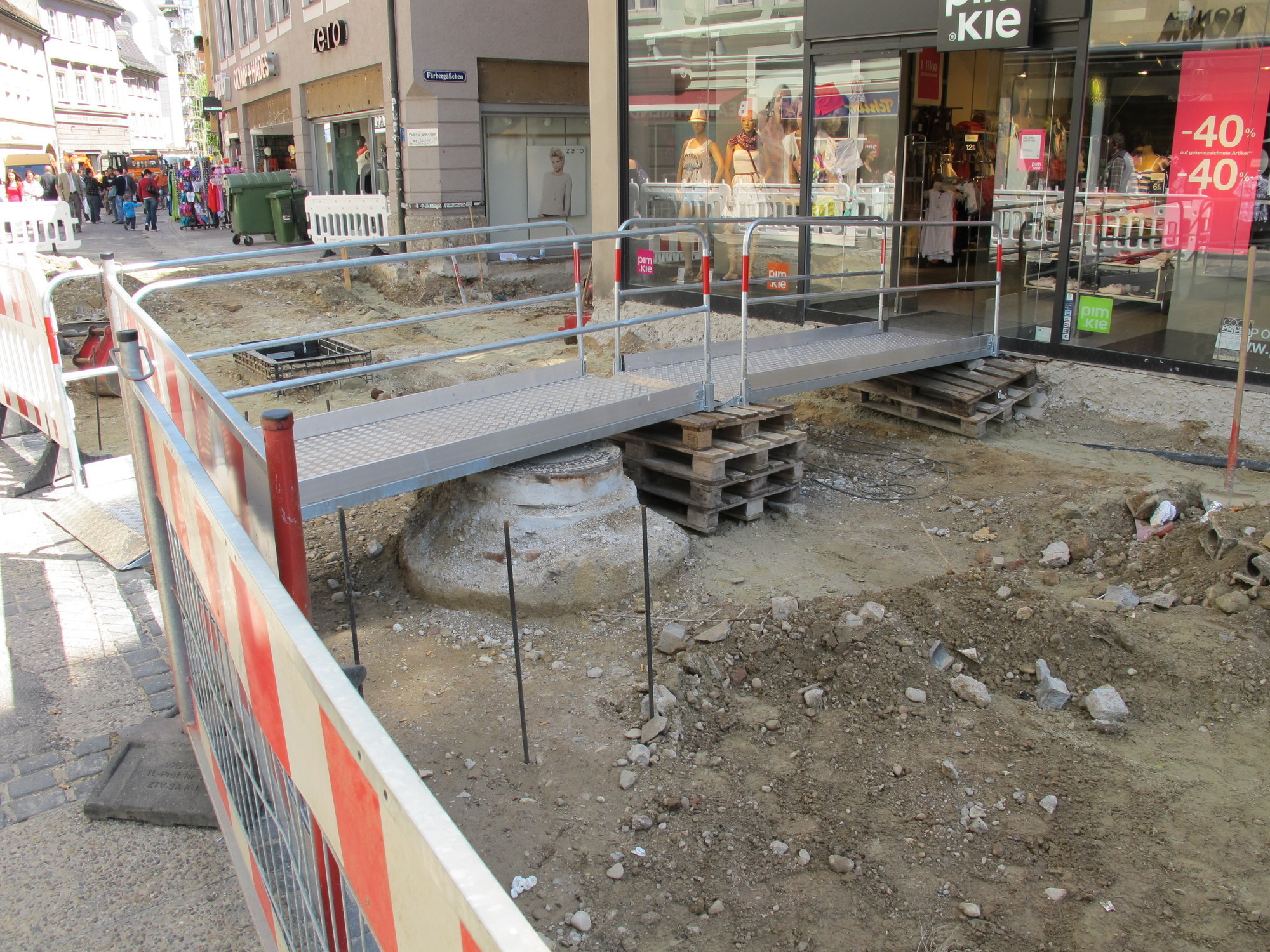 Arbeiten am Königsplatz und in der Innenstadt schreiten voran, Fot: B4B SCHWABEN