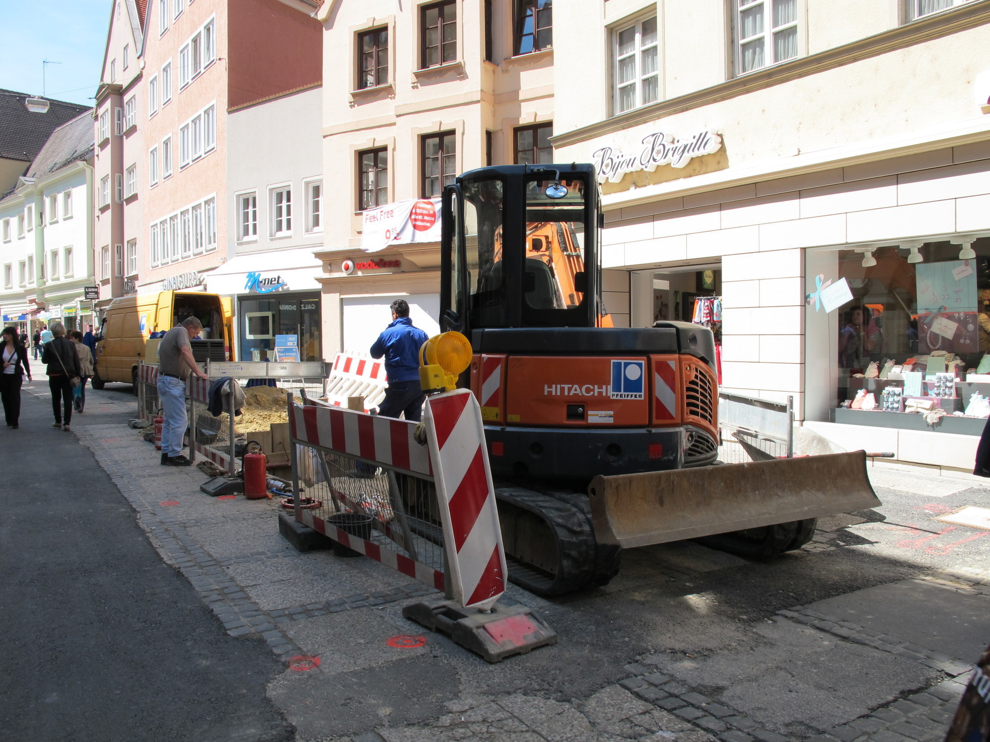 Arbeiten am Königsplatz und in der Innenstadt schreiten voran, Fot: B4B SCHWABEN