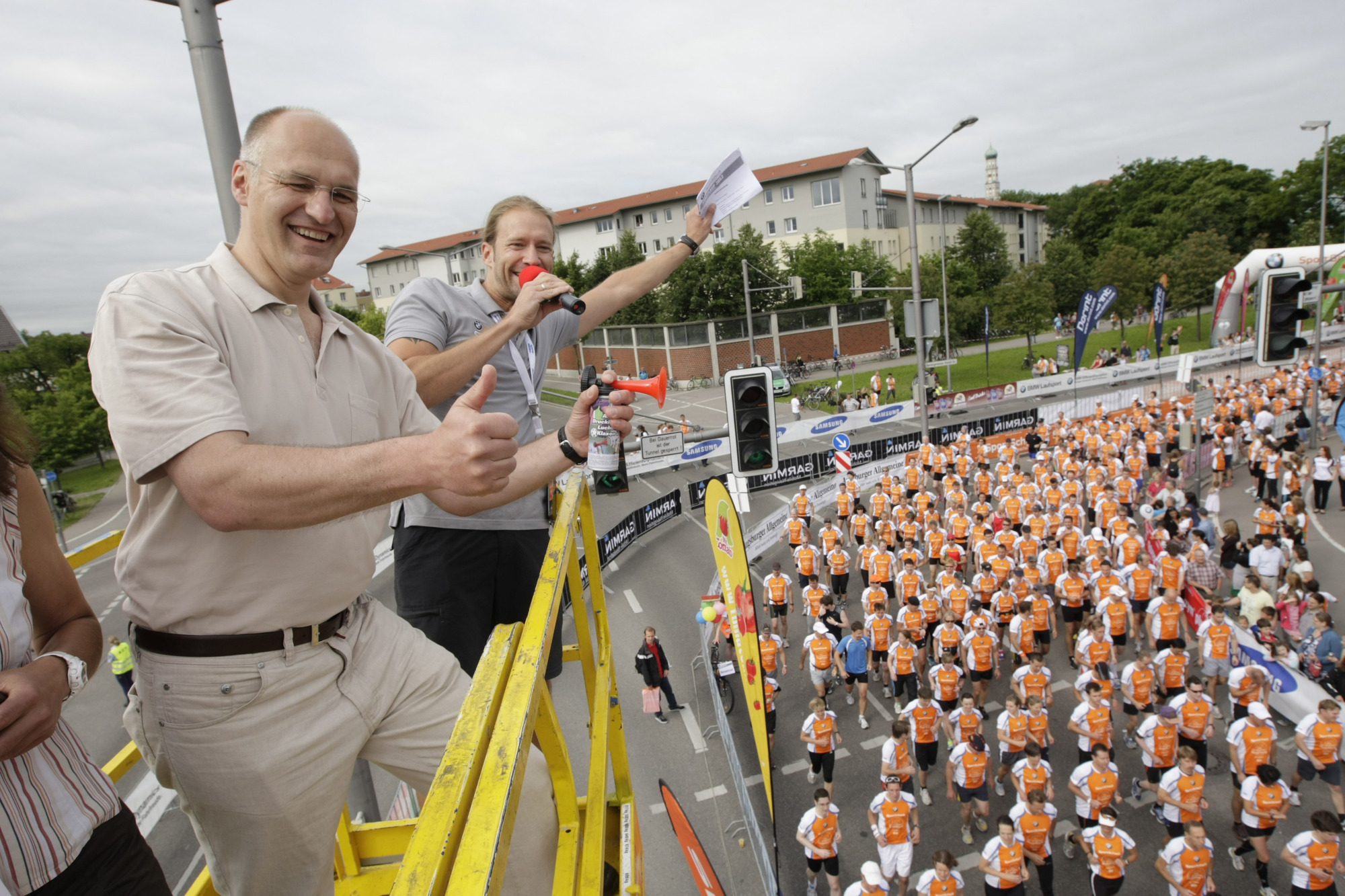 OB Kurt Gribl gab den Startschuss zum 11. SportScheck Stadtlauf. Fotoquelle: Sport Scheck