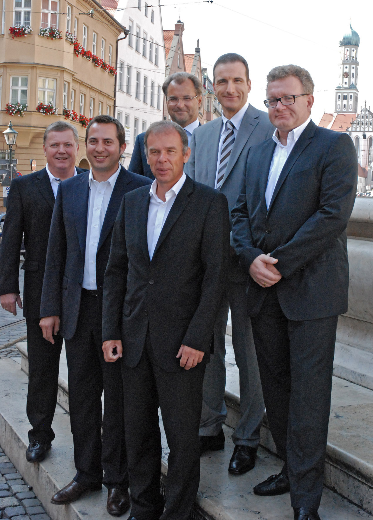 Matthias Maresch, Franz Stocker, Joachim Lichtblau, Michael Thiede, Michael Dumberger und Stephan Deurer, Foto: Augsburger Forum