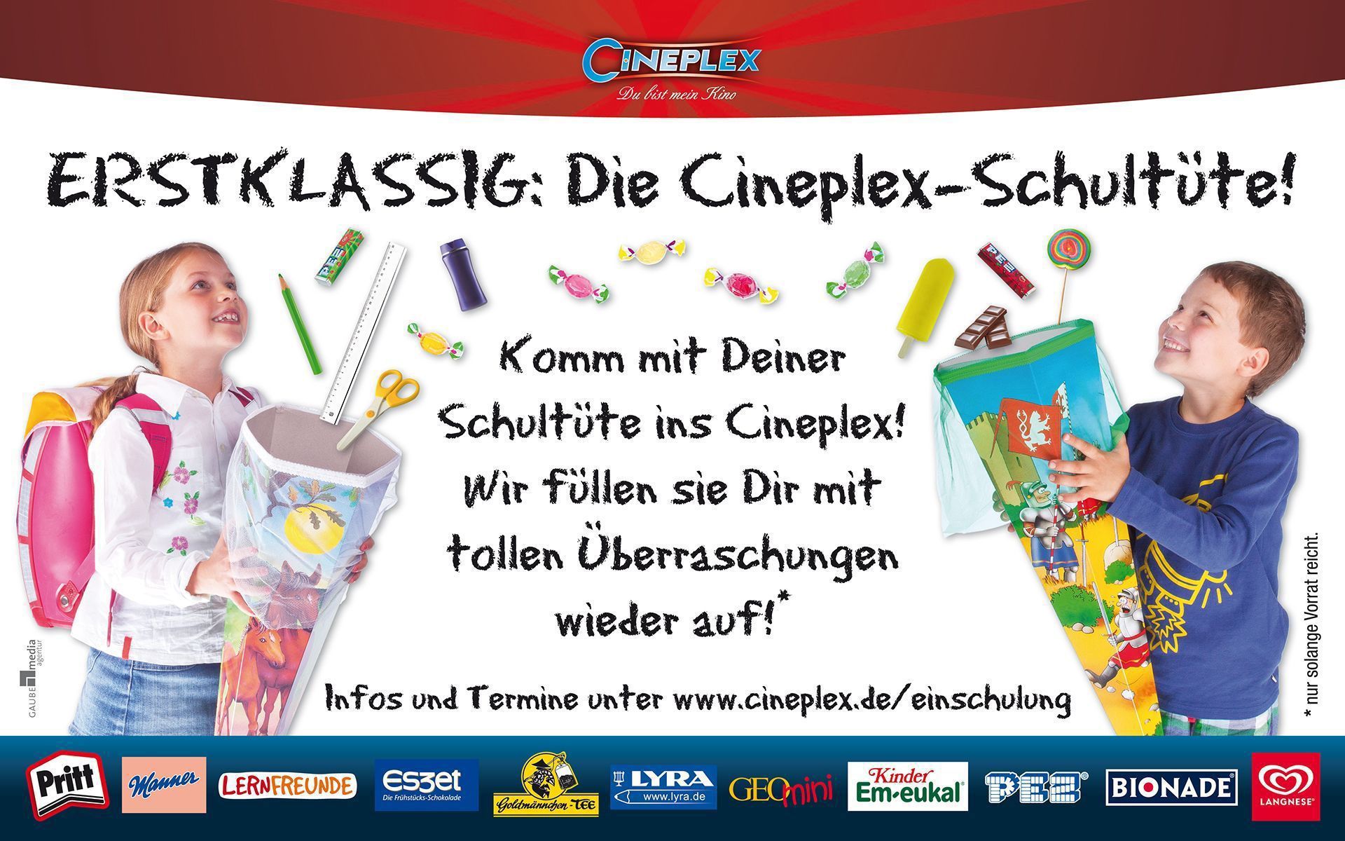 Schultüten-Aktion im Cineplex Memmingen. Foto: Kino GmbH Memmingen