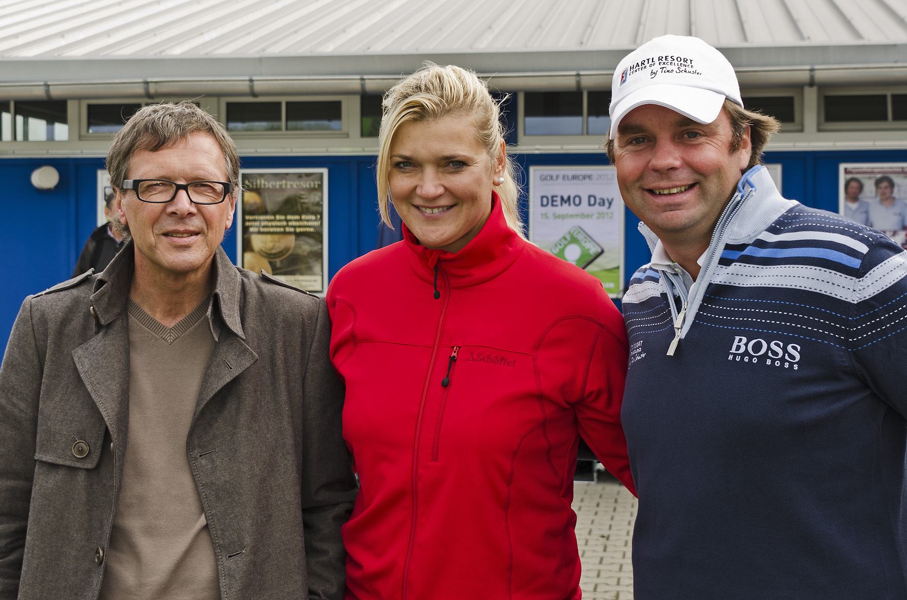 Gerhard Reiter, Susi Erdmann und Felix Lubenau beim AUGSBURGER GOLFTAG, Foto: Messe Augsburg