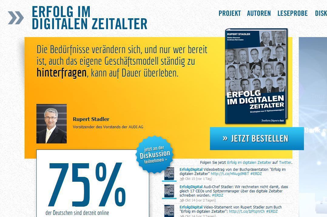 Outline – online Medien GmbH realisiert Internet Auftritt zum Buch "Erfolg im digitalen Zeitalter", Foto: Outline