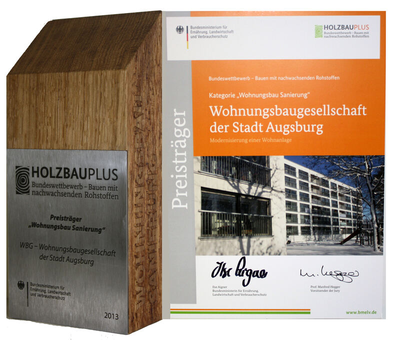 Ilse Aigner zeichnet WBG Augsburg mit Umweltpreis aus, Wohnungsbaugesellschaft der Stadt ...