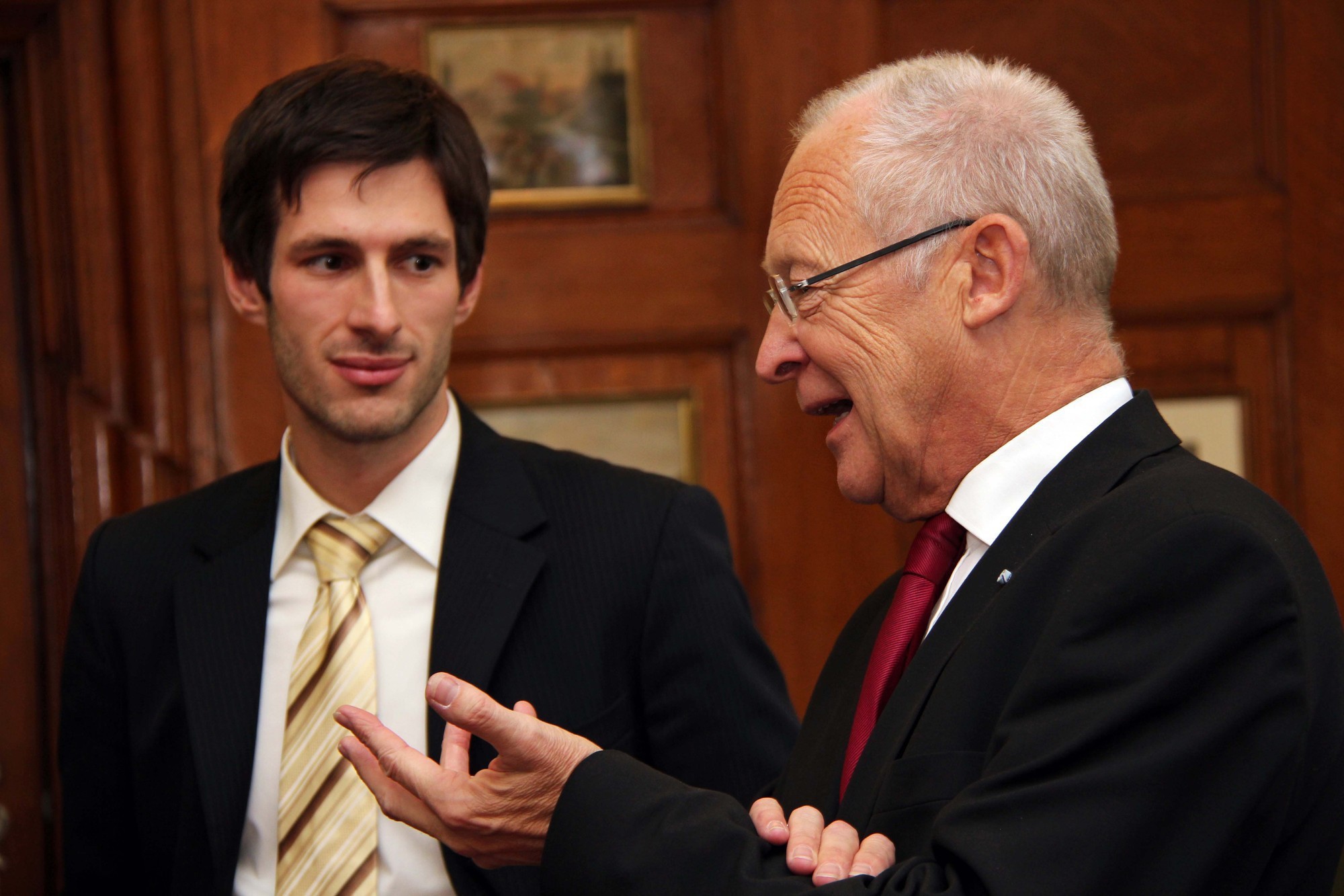 Michael Haider (l.) mit Dr. Ivo Holzinger.Foto: Häfele/Stadt Memmingen