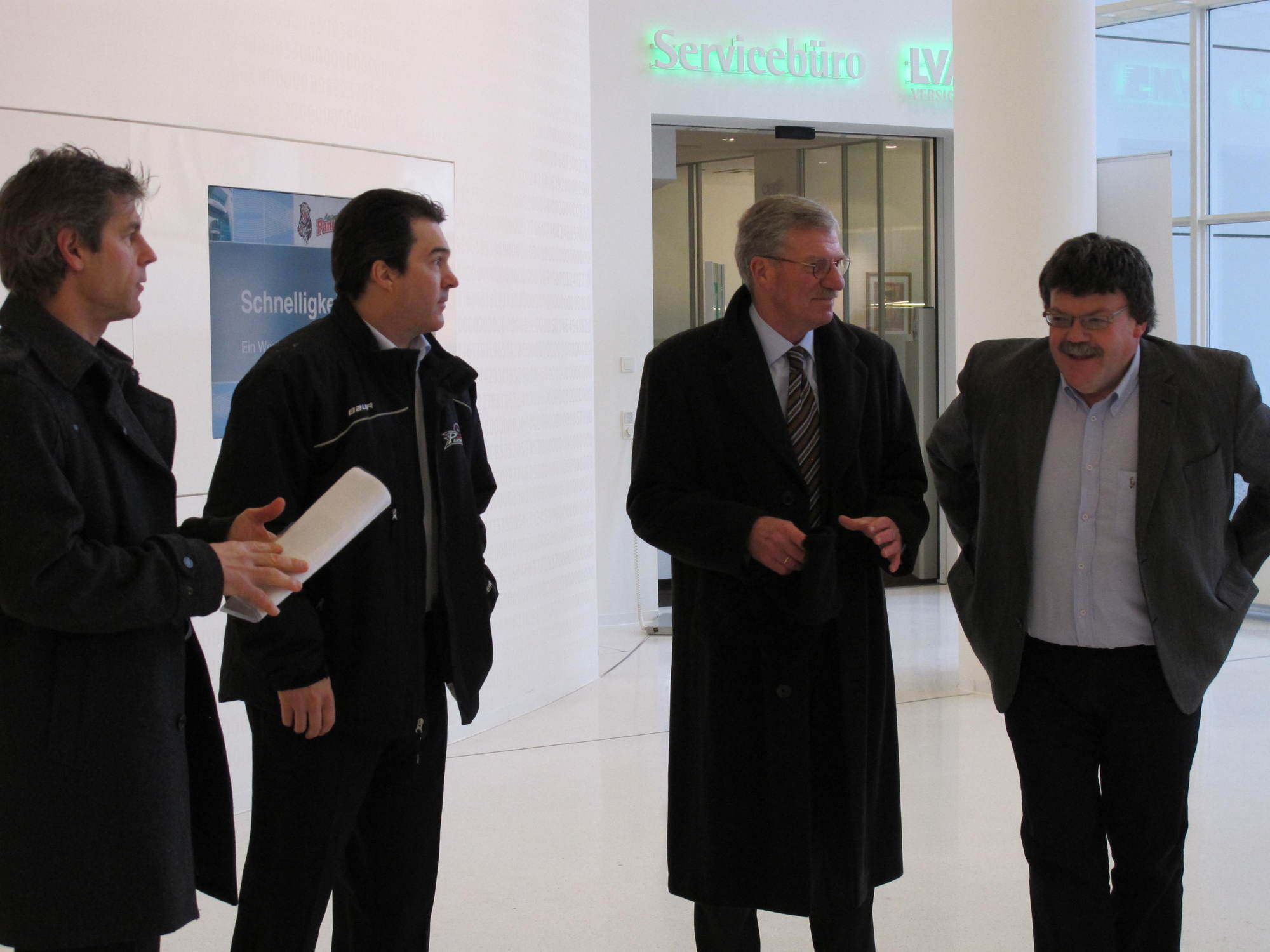 Gleich zwei neue Nachrichten verkündeten die Augsburger Panther bei der Augsburger Aktienbank, Foto: B4B SCHWABEN