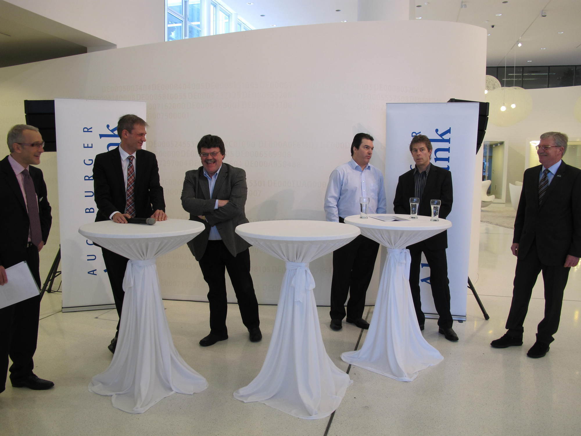 Gleich zwei neue Nachrichten verkündeten die Augsburger Panther bei der Augsburger Aktienbank, Foto: B4B SCHWABEN