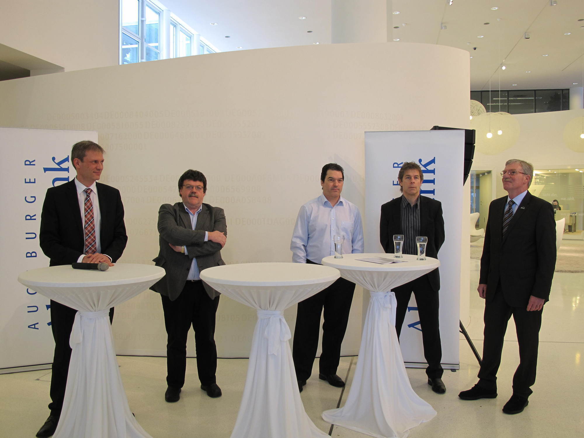 Gleich zwei neue Nachrichten verkündeten die Augsburger Panther bei der Augsburger Aktienbank, Foto: B4B SCHWABEN
