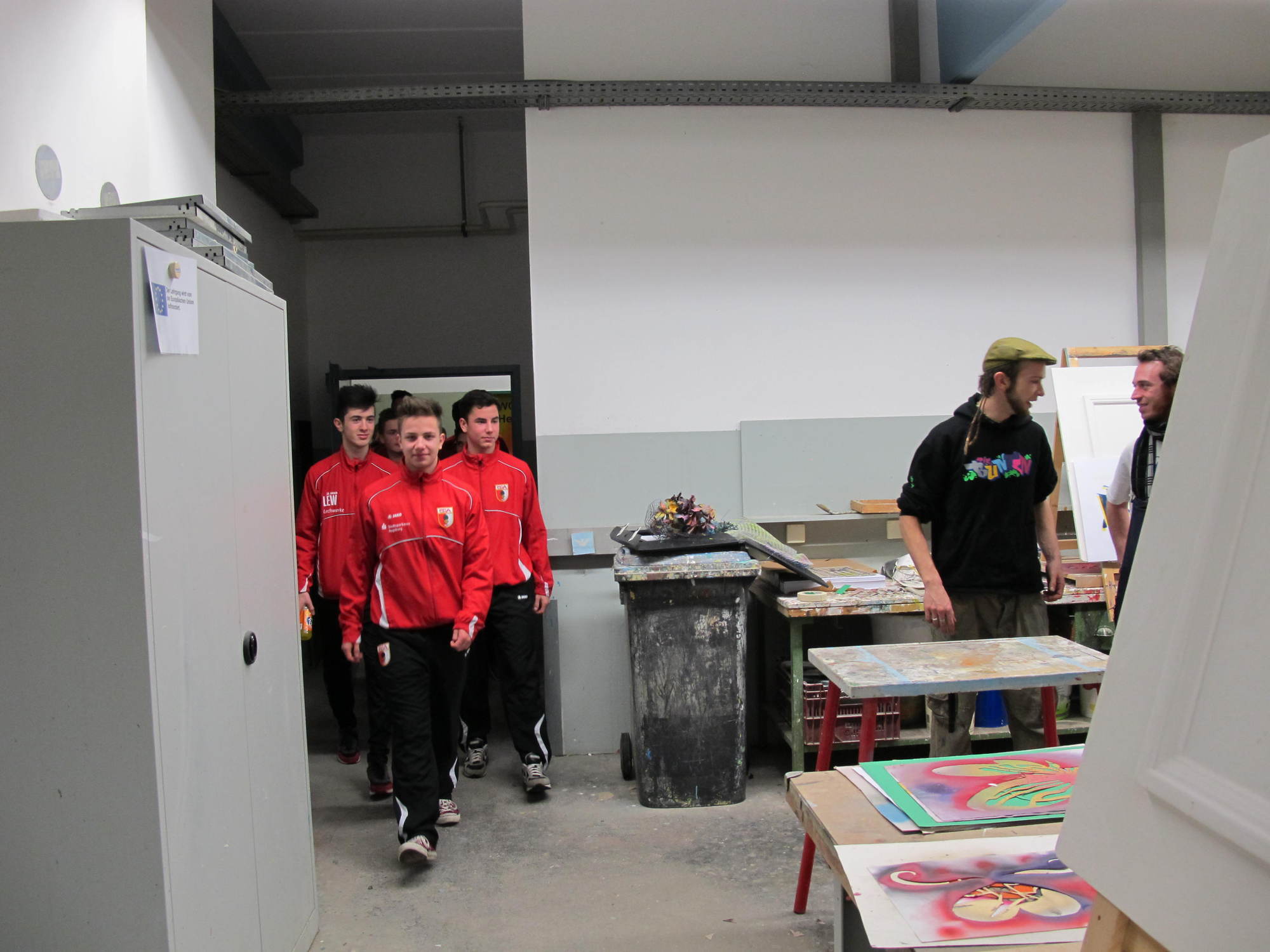 80 FCA Nachwuchsspieler im Praxistest bei der HWK in Augsburg, Foto: B4B SCHWABEN
