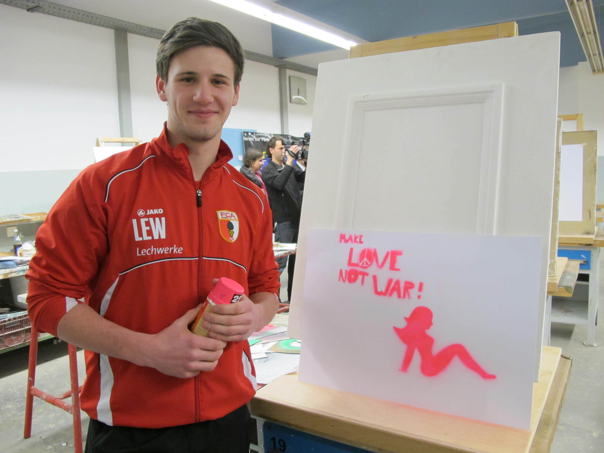 80 FCA Nachwuchsspieler im Praxistest bei der HWK in Augsburg, Foto: B4B SCHWABEN
