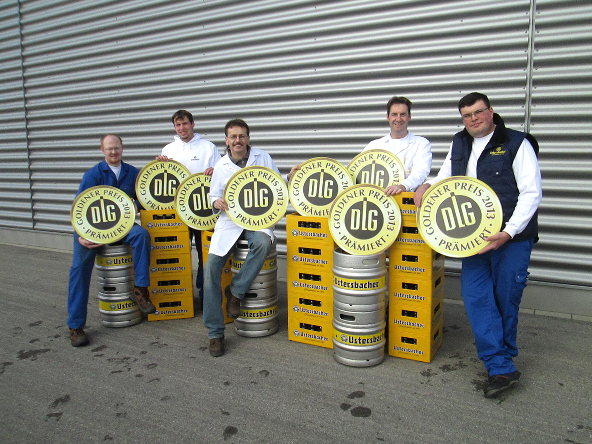 Andreas Wolf, Georg Schweinberger, Wolfgang Dahnke, Wolfgang Prestele und Martin Eberhard, Foto: Brauerei Ustersbacher