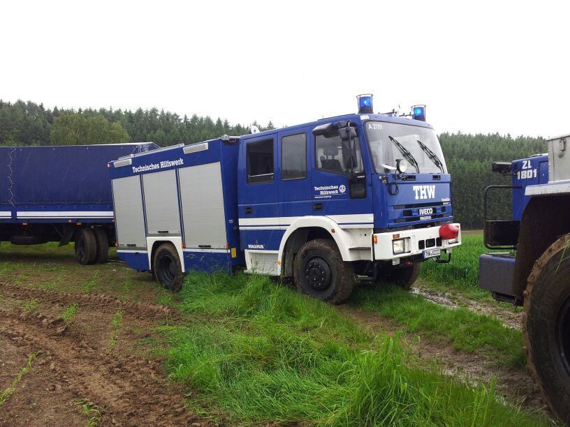 Der THW Ortsverband Augsburg im Hochwassereinsatz bei Emersacker im Landkreis Augsburg, Foto: THW Ortsverband Augsburg