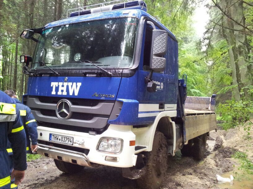 Der THW Ortsverband Augsburg im Hochwassereinsatz bei Emersacker im Landkreis Augsburg, Foto: THW Ortsverband Augsburg