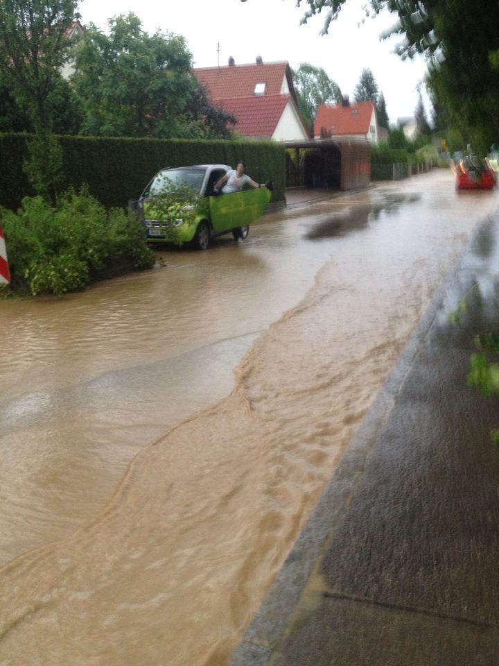 Das Unwetter hinterließ Chaos pur in Augsburg Stadt und Land. Fotos: B4B SCHWABEN