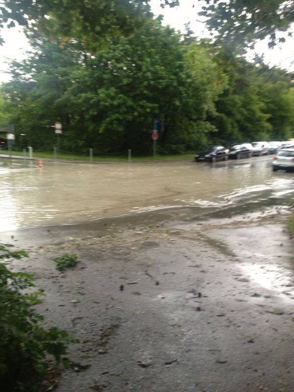 Das Unwetter hinterließ Chaos pur in Augsburg Stadt und Land. Fotos: B4B SCHWABEN