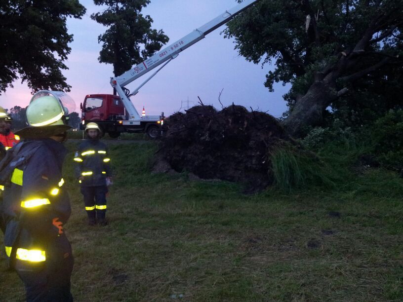 Das Unwetter hinterließ Chaos pur in Augsburg Stadt und Land. Fotos: THW