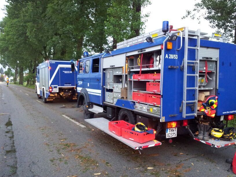 Das Unwetter hinterließ Chaos pur in Augsburg Stadt und Land. Fotos: THW