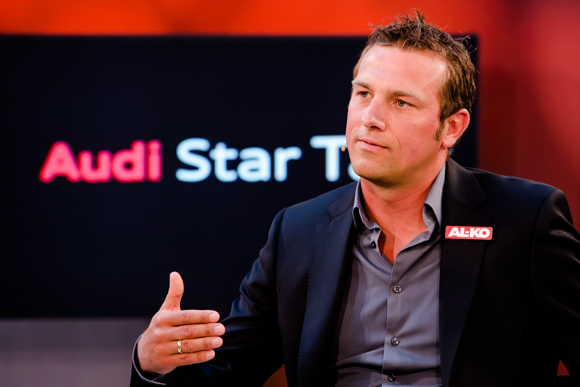 Stefan Reuter und Markus Weinzierl beim Audi Star Talk im Audi Zentrum Augsburg, Foto: KG Media Factory GmbH