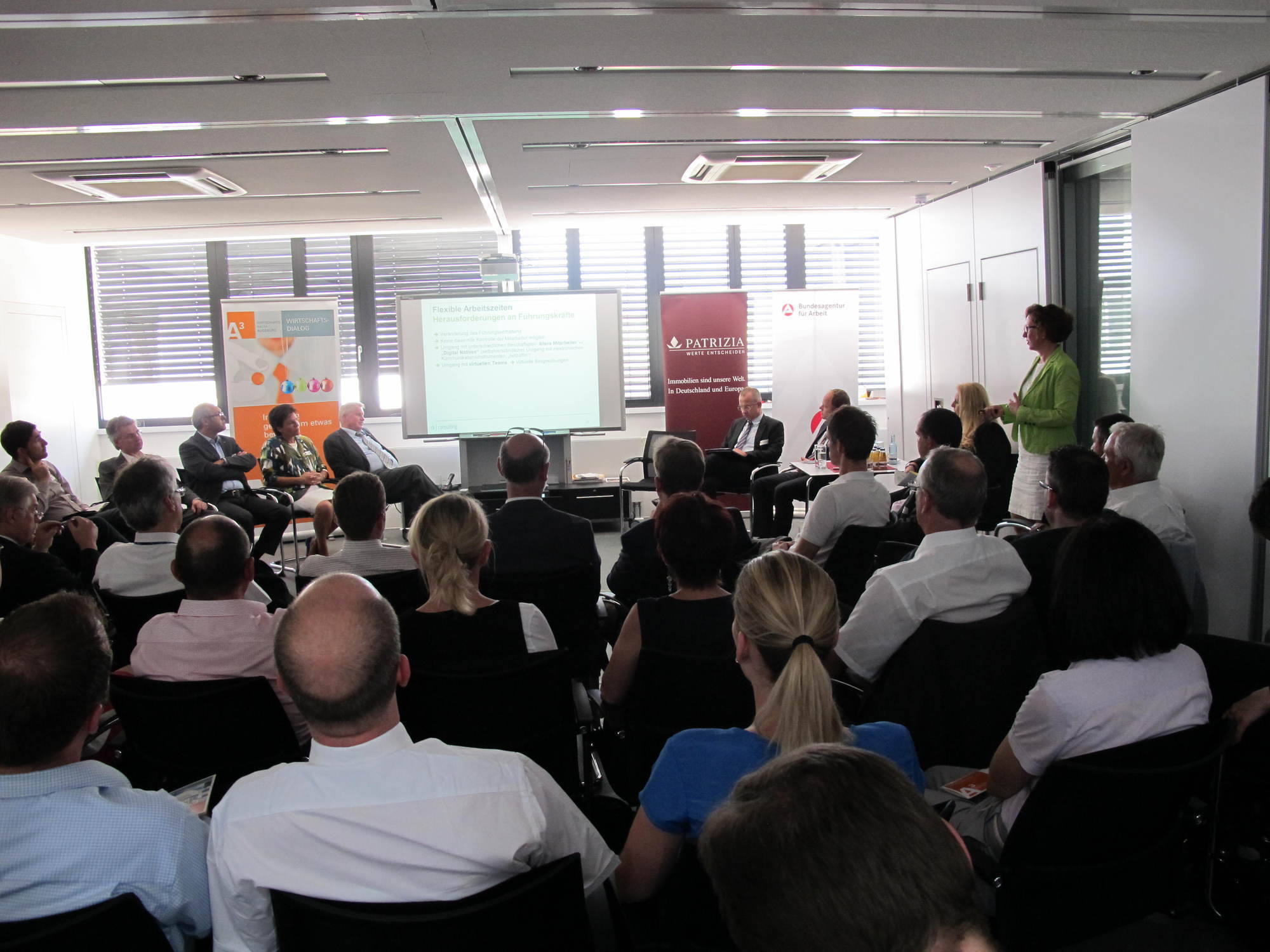 Der A3 Wirtschaftsdialog bei PATRIZIA zum Thema Arbeitszeitmodelle, Foto: B4B SCHWABEN