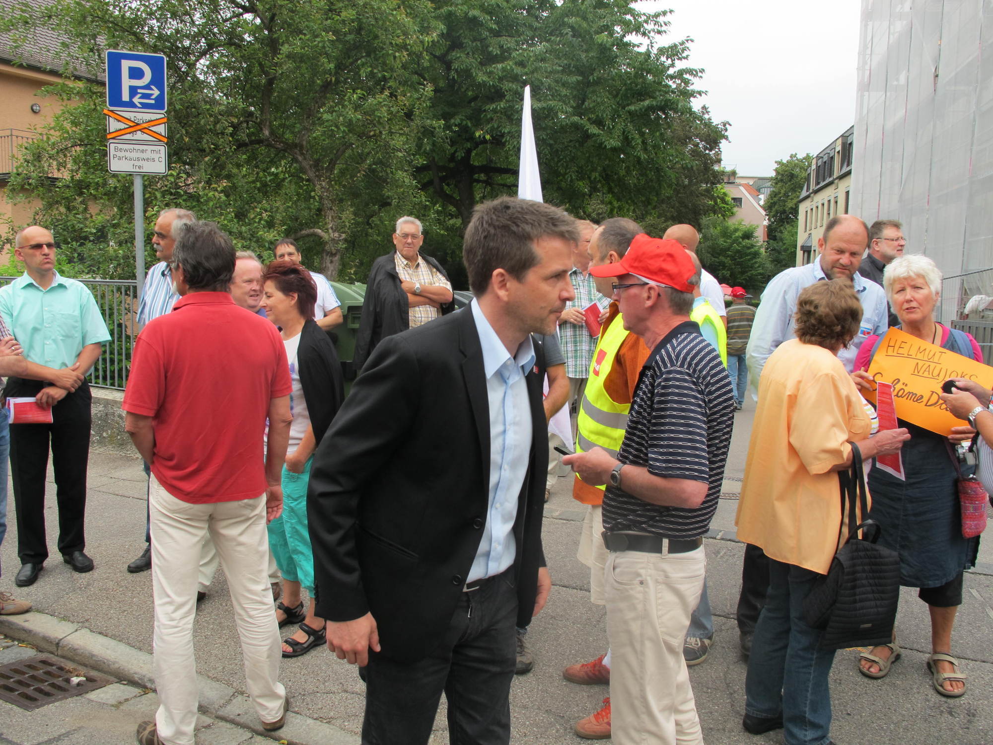 Die Demonstranten fordern Recht für den Betriebsrat. Fotos: B4B SCHWABEN