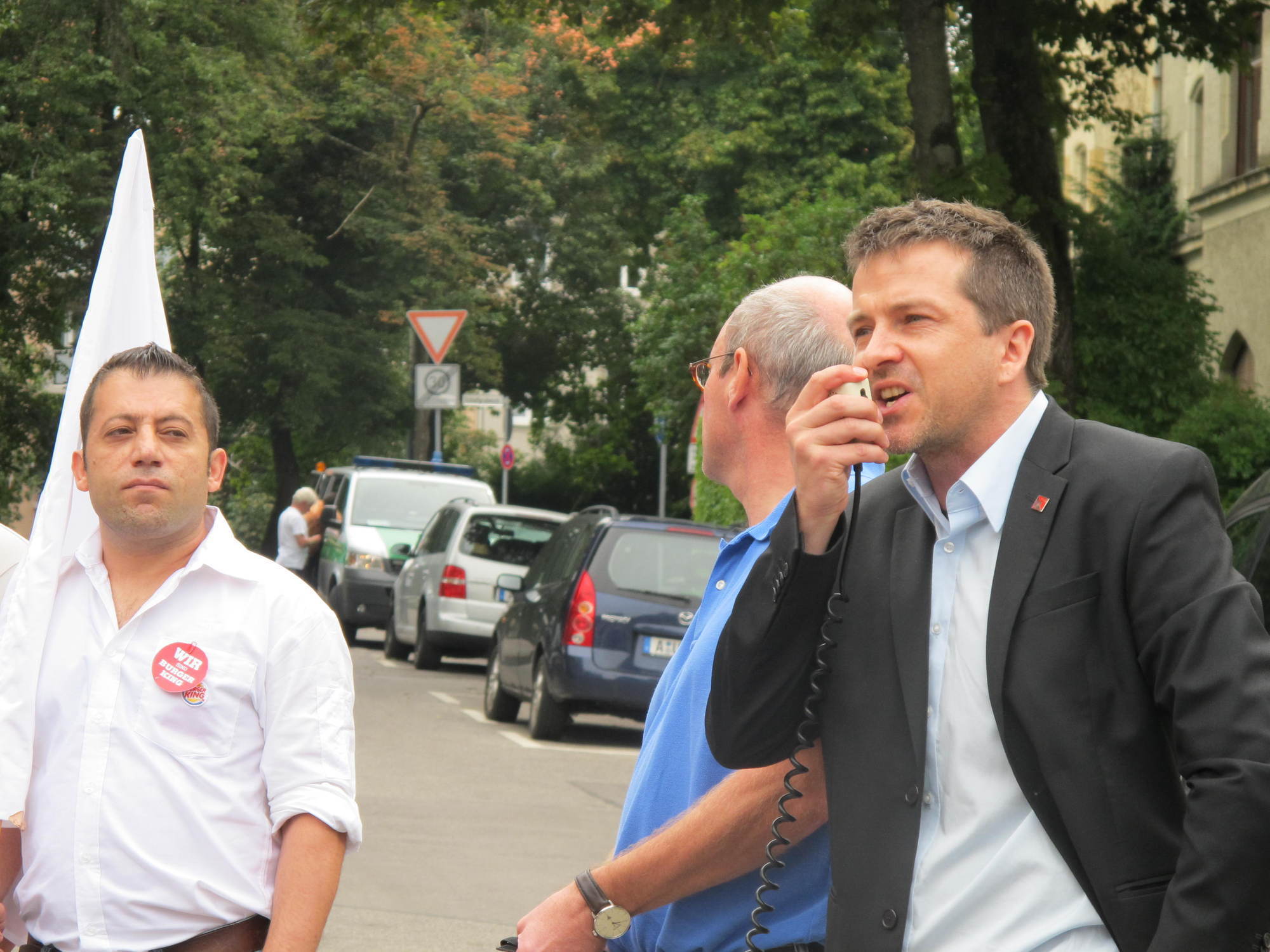 Die Demonstranten fordern Recht für den Betriebsrat. Fotos: B4B SCHWABEN