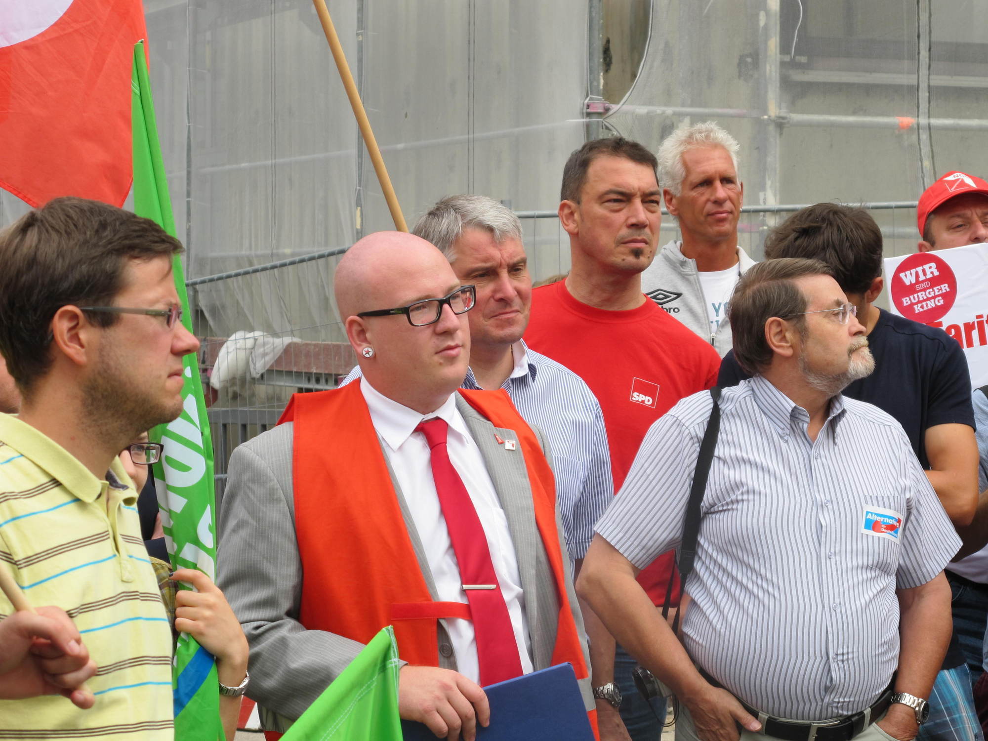 Die Demonstranten fordern Recht für den Betriebsrat. Fotos: B4B SCHWABEN