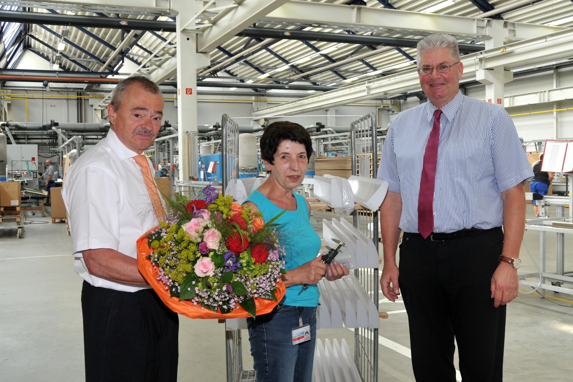 (v. l.): Wolfgang Schmid, Elfriede Bredl, Stefan Offermann, Foto: BWF Group