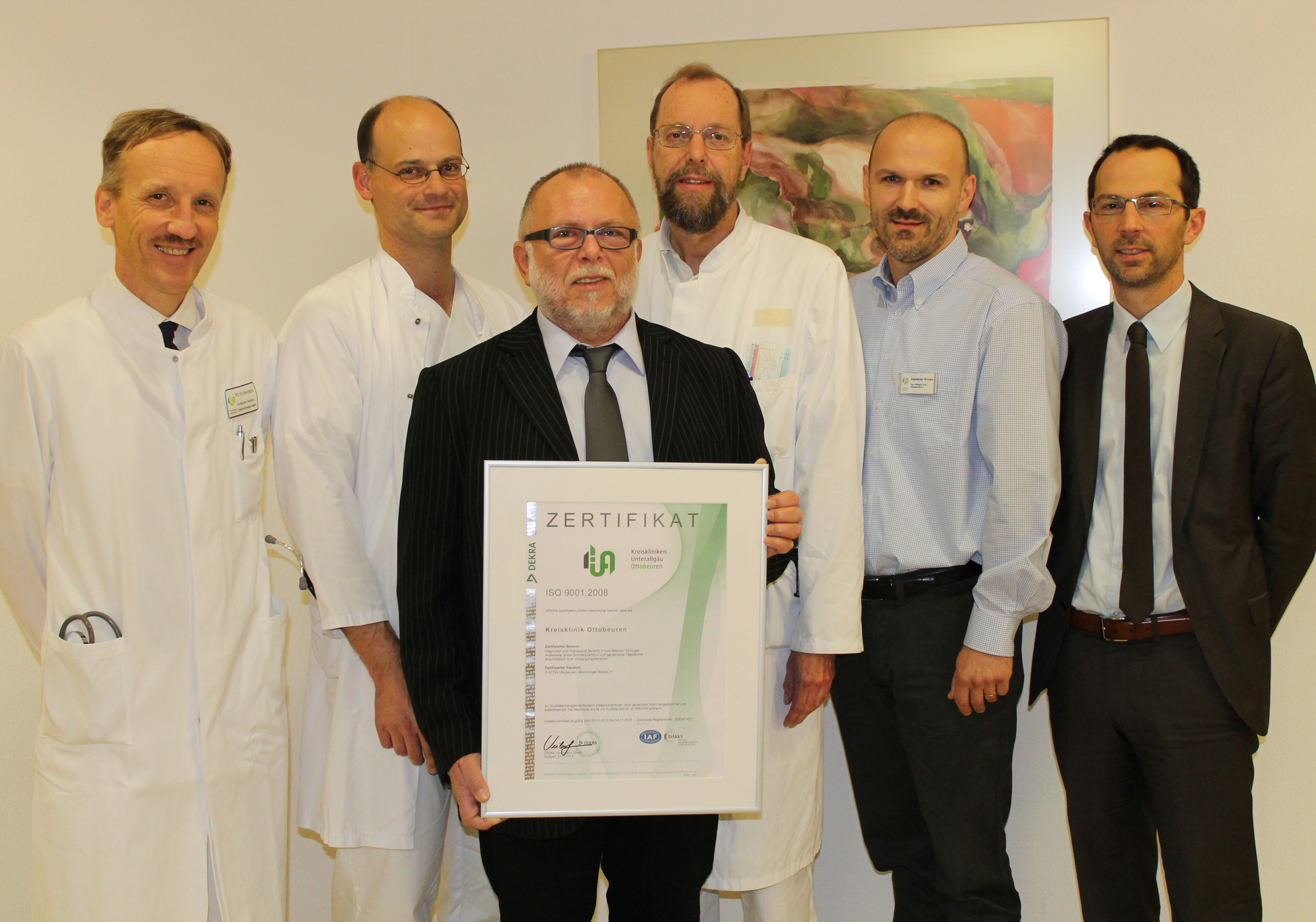In der Kreisklinik Ottobeuren freut man sich über die er-folgreiche Rezertifizierung. Bild: Kreiskliniken Unterallgäu