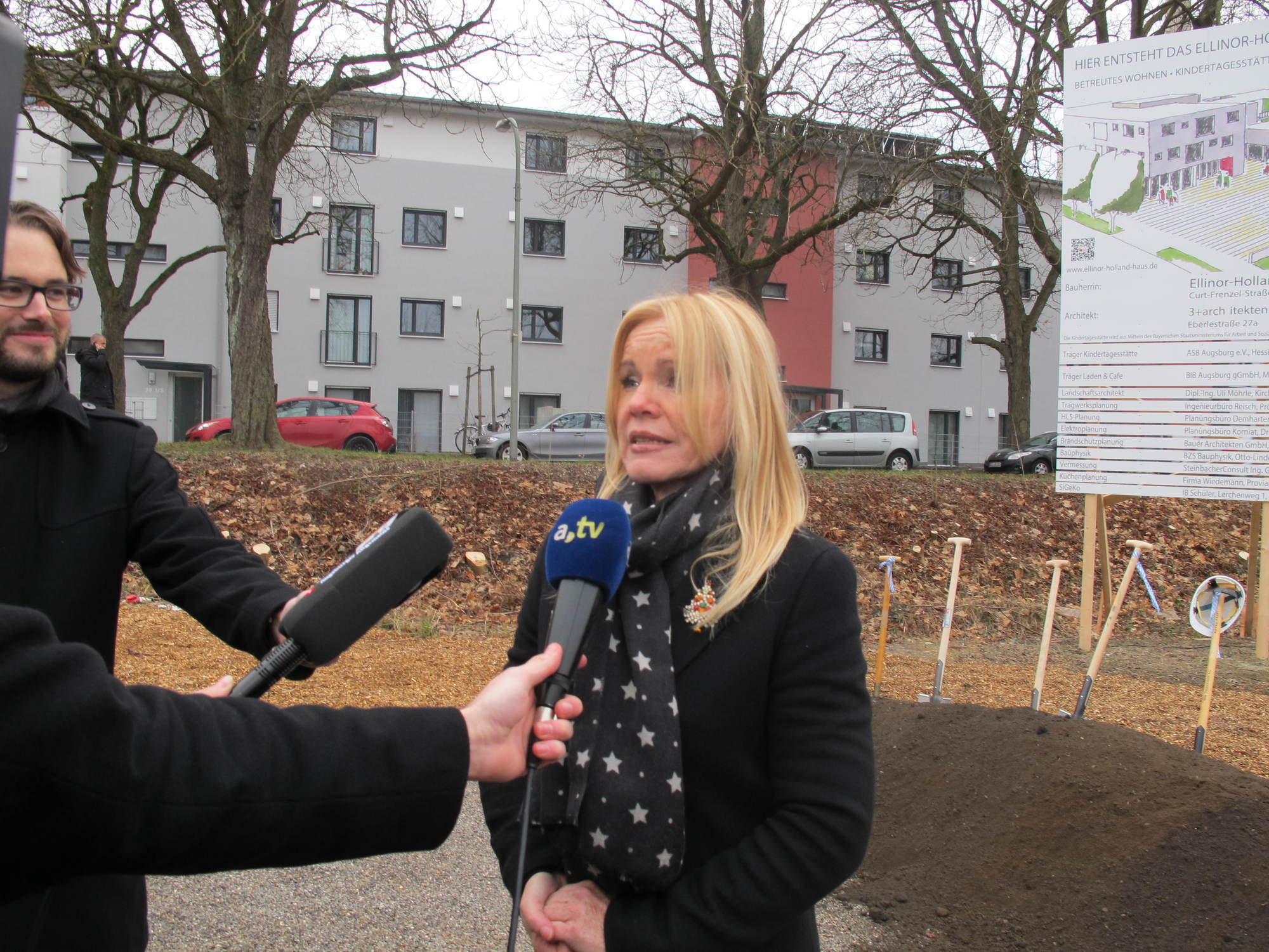 Spatenstich für das Ellinor-Holland-Haus im Textilviertel. Foto B4B SCHWABEN
