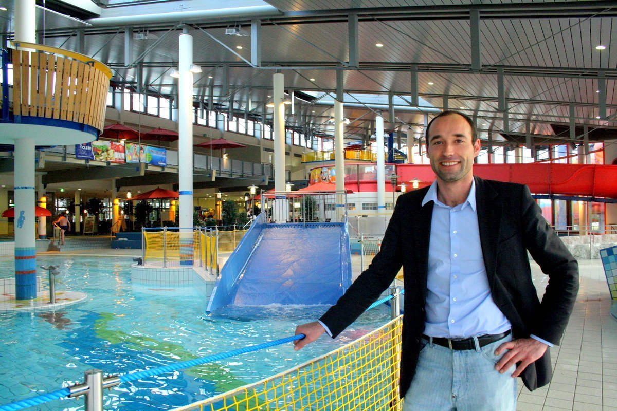 Center-Manager Maximilian Haag blickt zuversichtlich auf das kommende Jahr. Foto: Donaubad Wonnemar