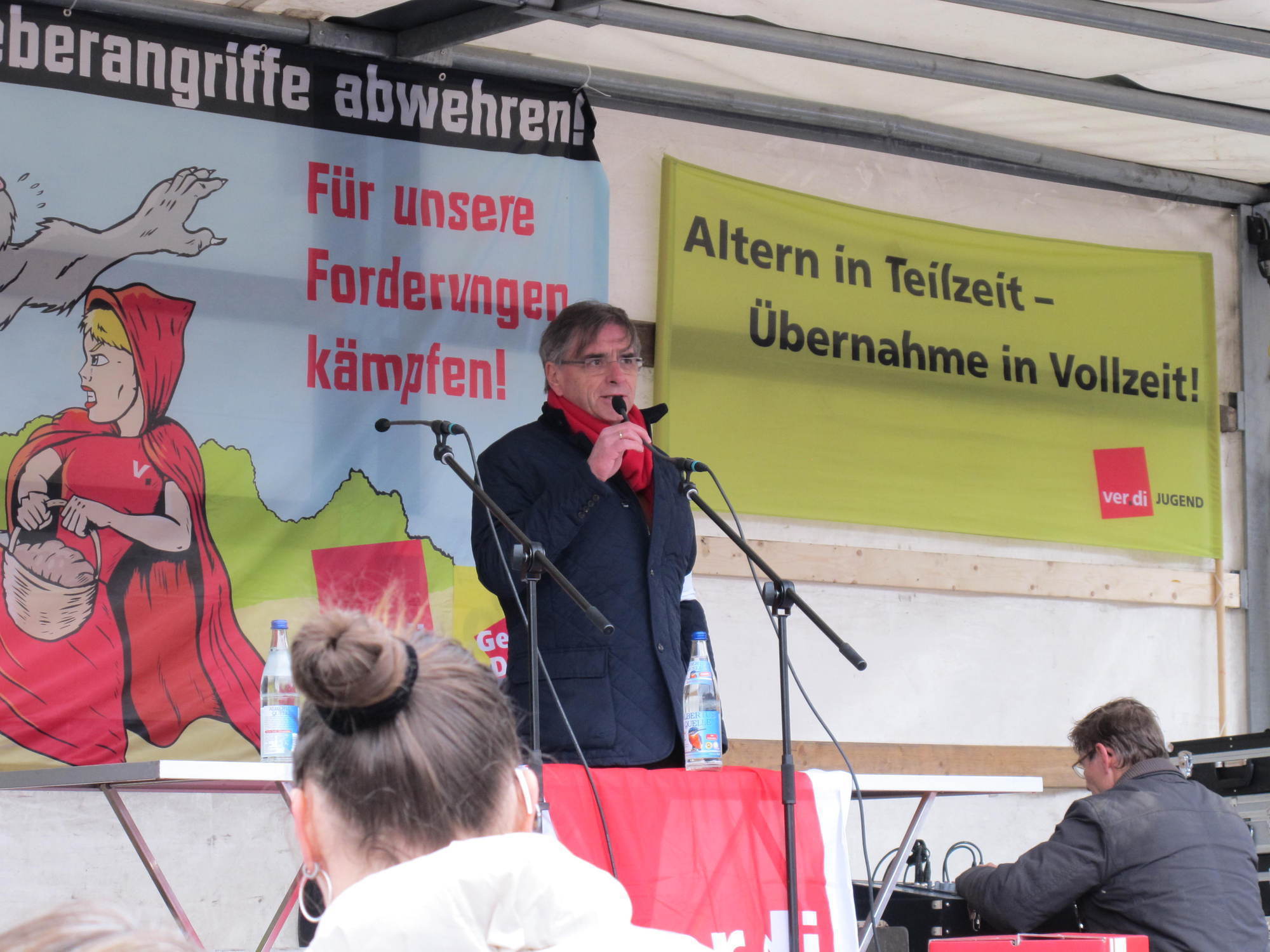 Öffentlicher Dienst streikt: Umzug und Kundgebung von ver.di
