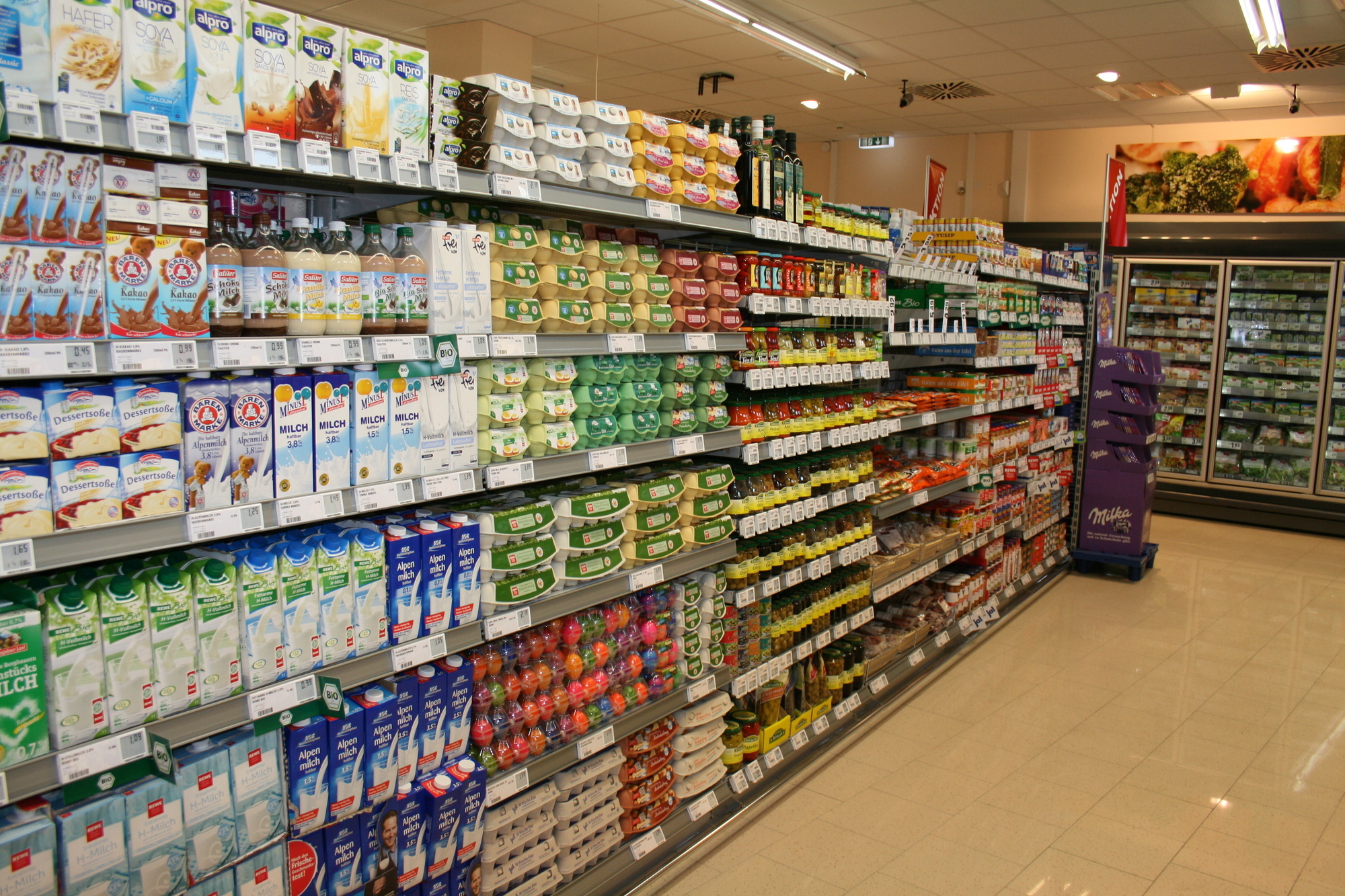 So sieht der neue REWE CITY in der Maxstraße von innen aus. Foto: B4B SCHWABEN