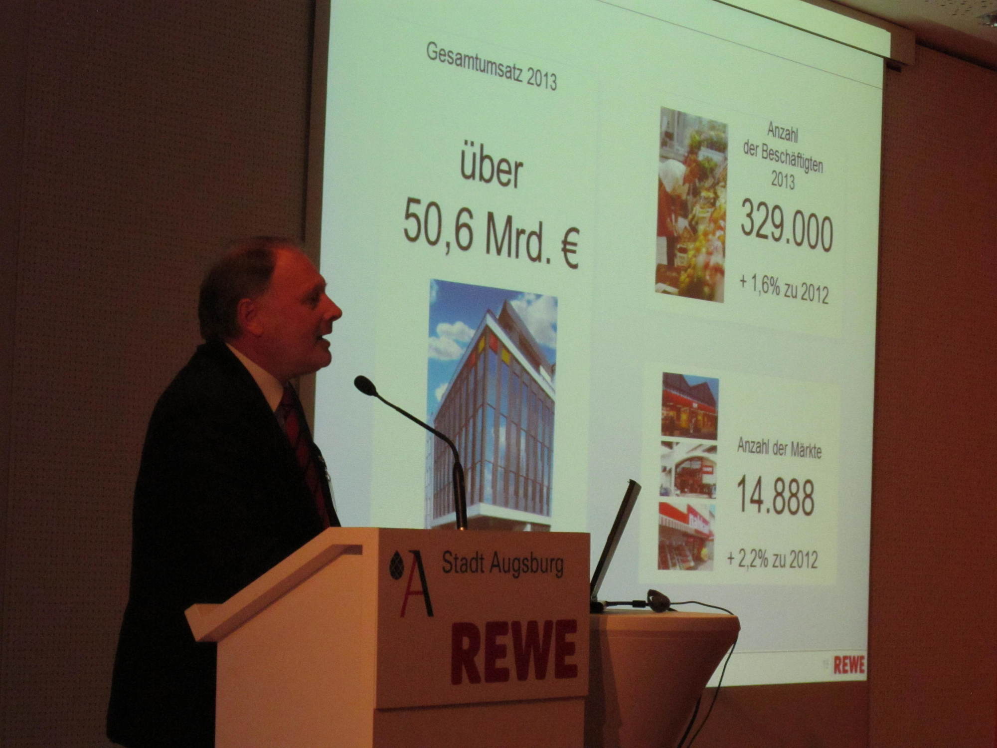 Die Stadt AUgsburg und die REWE GROUP informieren über die aktuelle Einzelhandelsentwicklung. Foto: B4B SCHWABEN / Anette Zoepf
