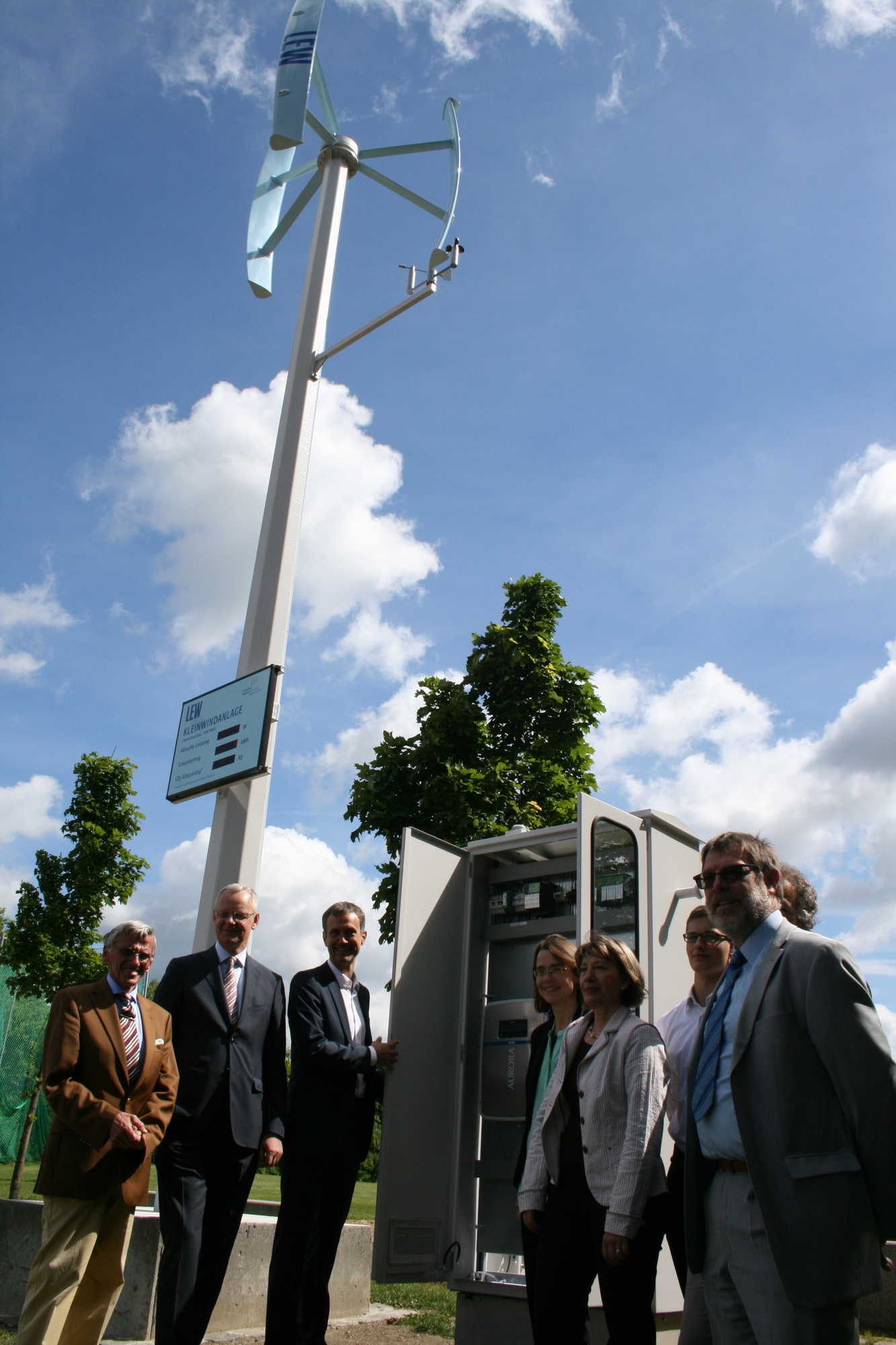 Offizielle Inbetriebnahme der LEW-Kleinwindanlage in Friedberg. Foto: B4B SCHWABEN