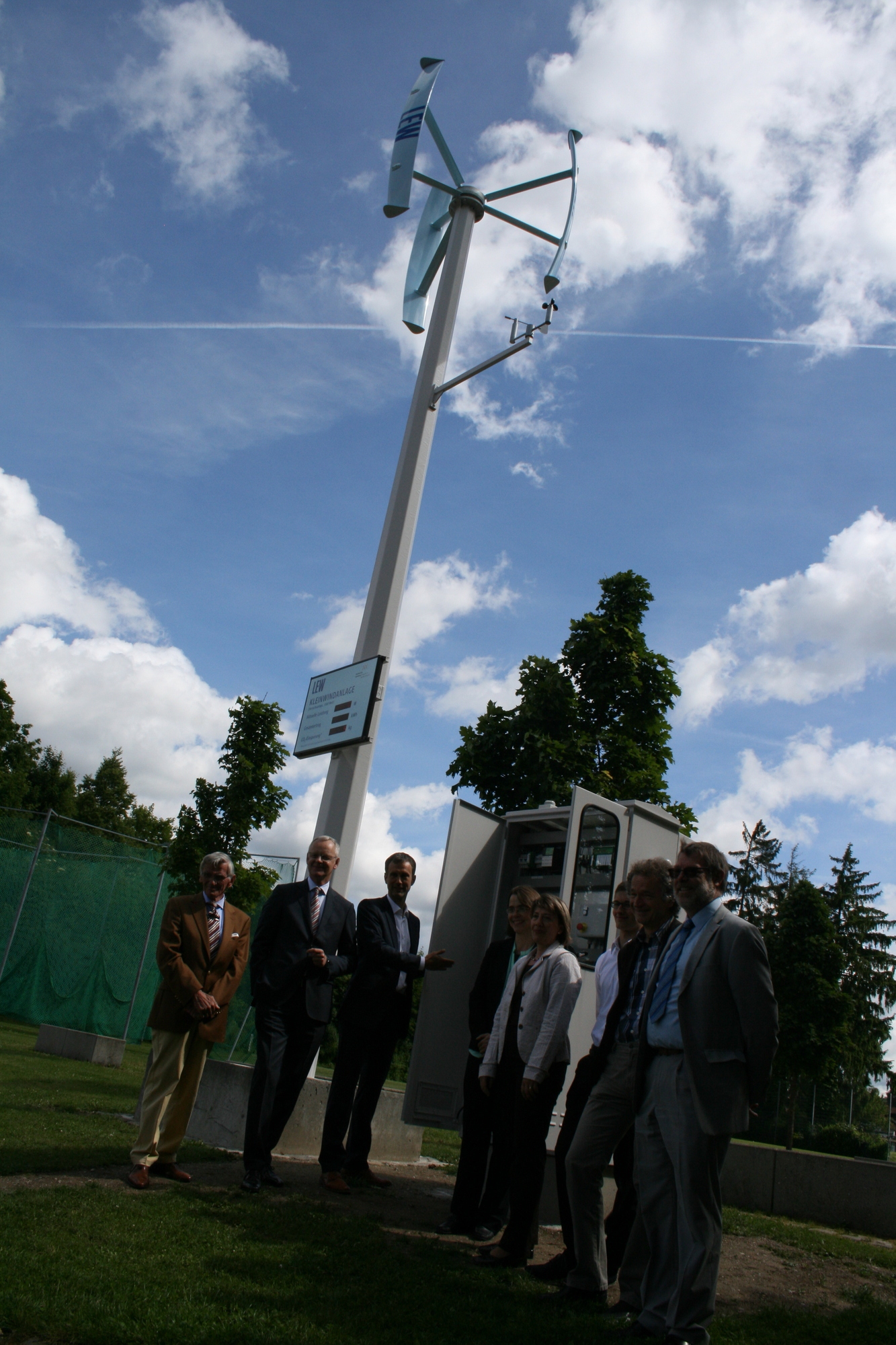 Offizielle Inbetriebnahme der LEW-Kleinwindanlage in Friedberg. Foto: B4B SCHWABEN