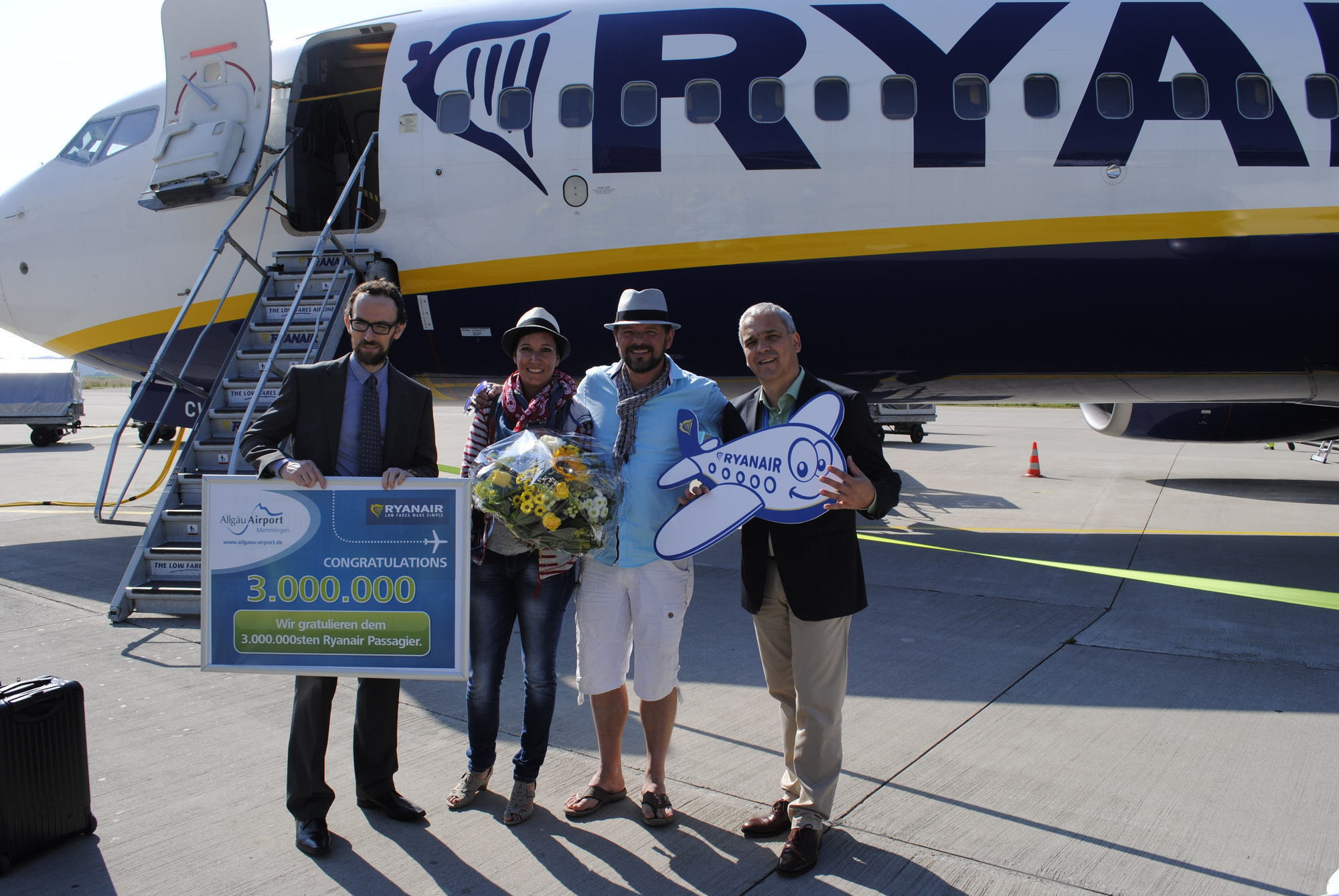 Drei Million Ryanair-Fluggäste sind bis jetzt in Memmingen aus- und eingestiegen. Foto: Allgäu Airport