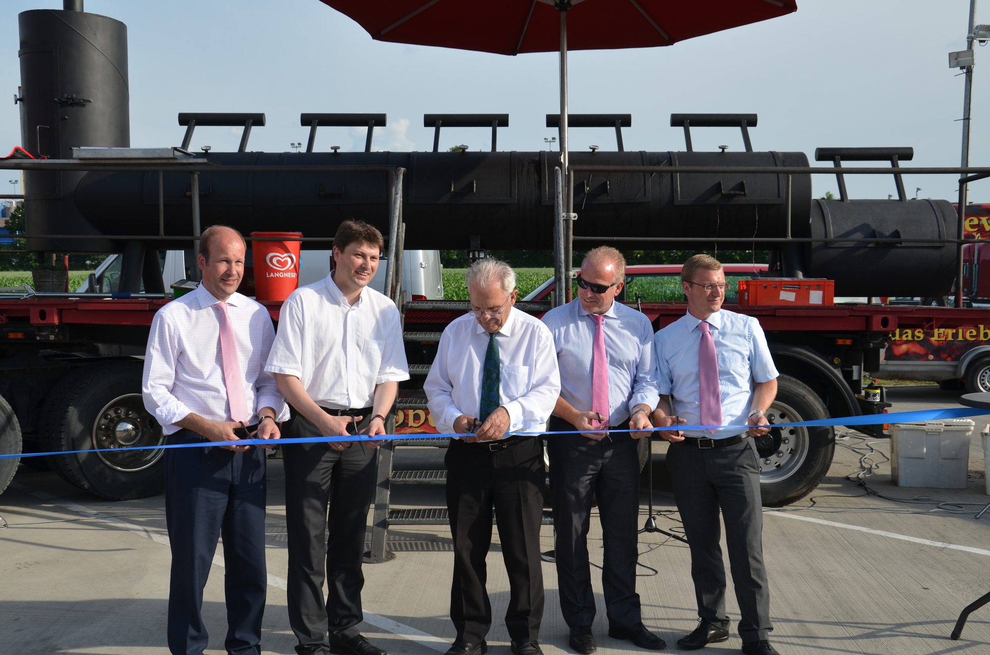 Feierliche Eröffnung des neuen LKW-Parkplatz der LSW. Foto: Lech-Stahlwerke GmbH