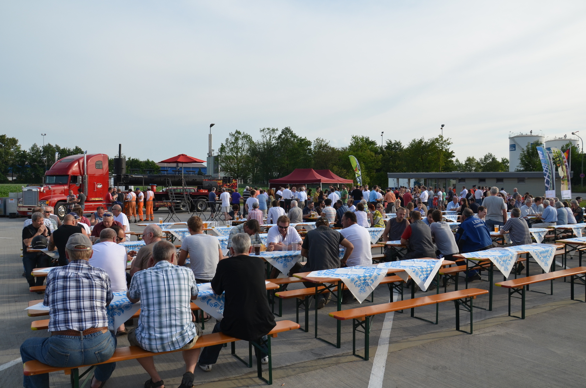 Feierliche Eröffnung des neuen LKW-Parkplatz der LSW. Foto: Lech-Stahlwerke GmbH