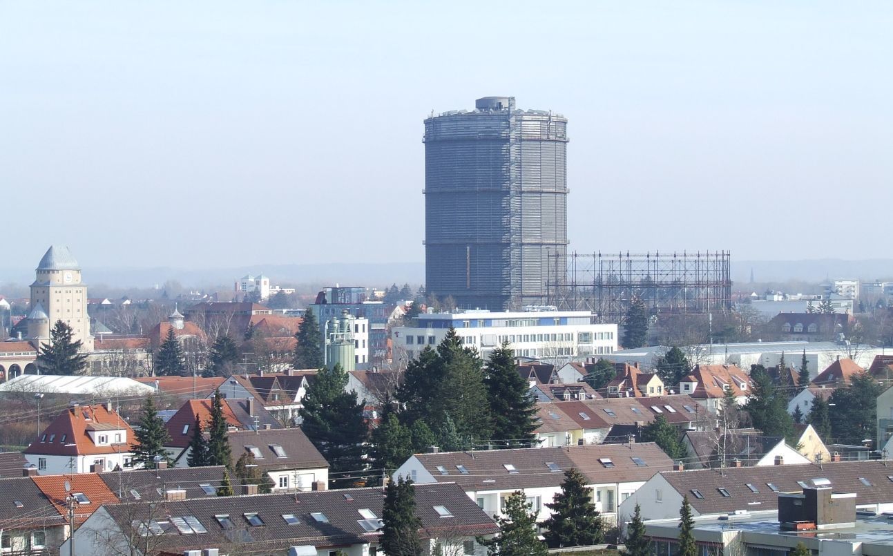 Der Gaskessel Augsburg. Foto: Neitram / commons wikimedia