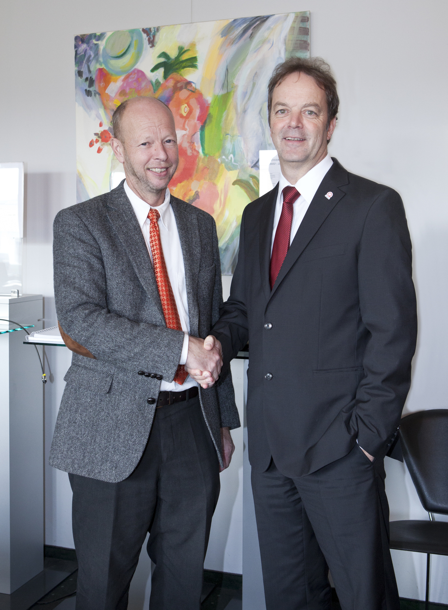 Hans Brünings (GF der Brünings+Sander EDV-Agentur GmbH) und Bernhard Lichte (Geschäftsführer Quentia GmbH). Foto: Daniela Bennic