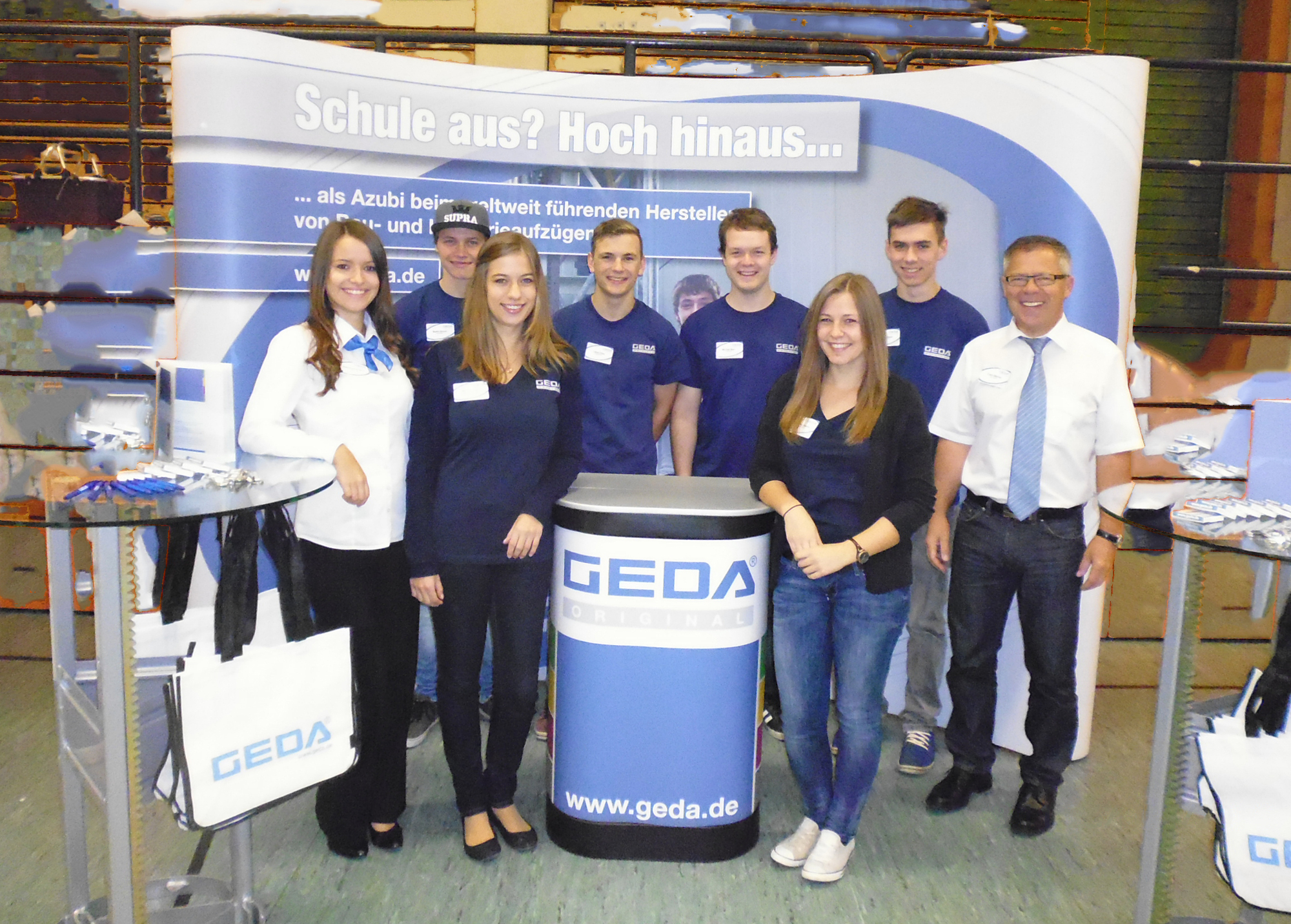 GEDA-Stand auf dem diesjährigen Berufswegekompass in Harburg. Foto: GEDA