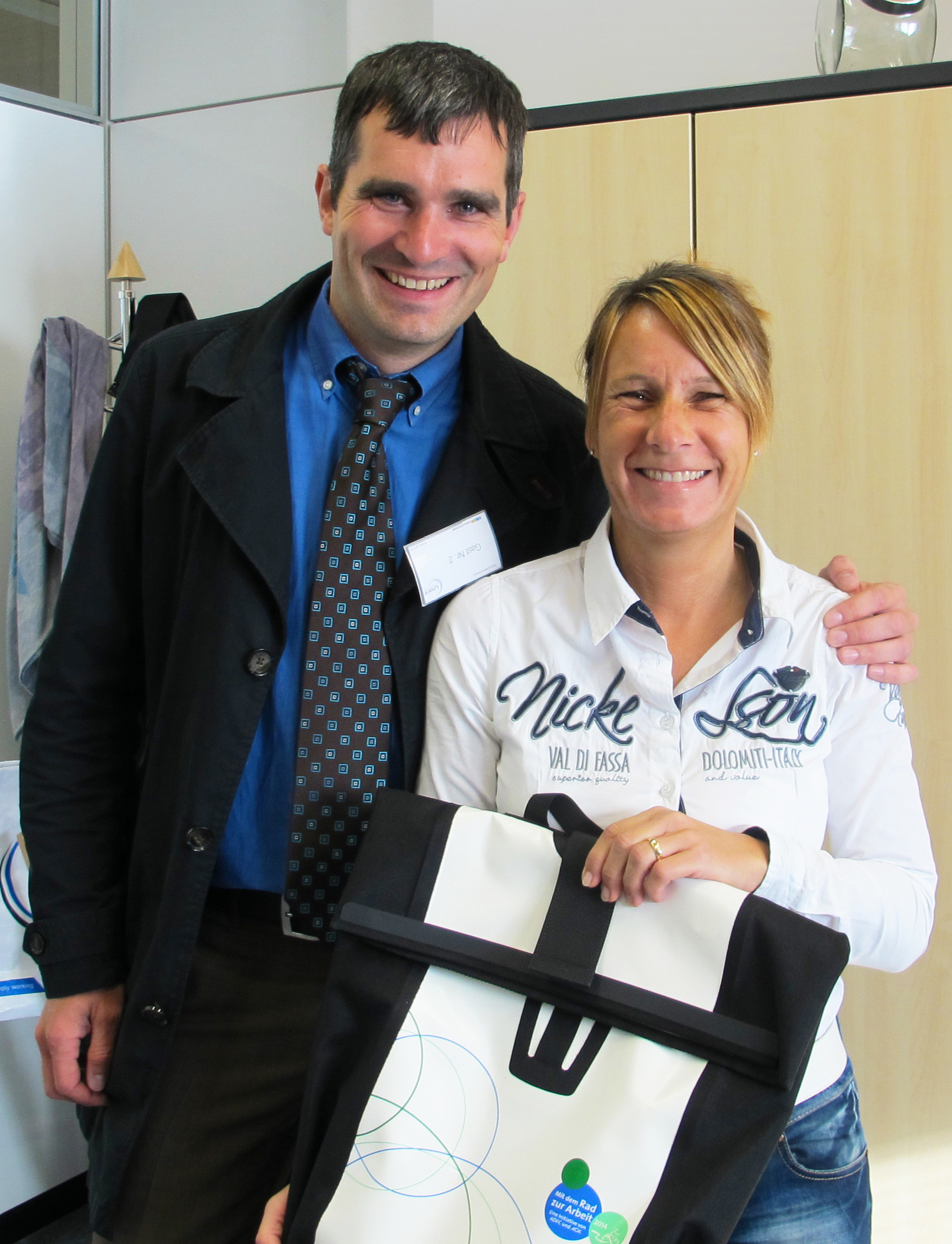 "Mit dem Rad zur Arbeit" Gewinnerin Sandra Lederle. Foto:UWT GmbH