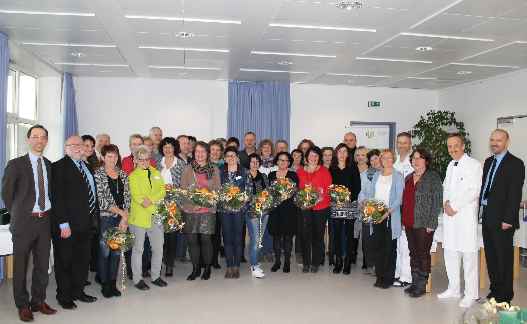 Die Kreiskliniken ehrten kürzlich ihre langjährigen Mitarbeiter. Foto: Kreiskliniken Unterallgäu