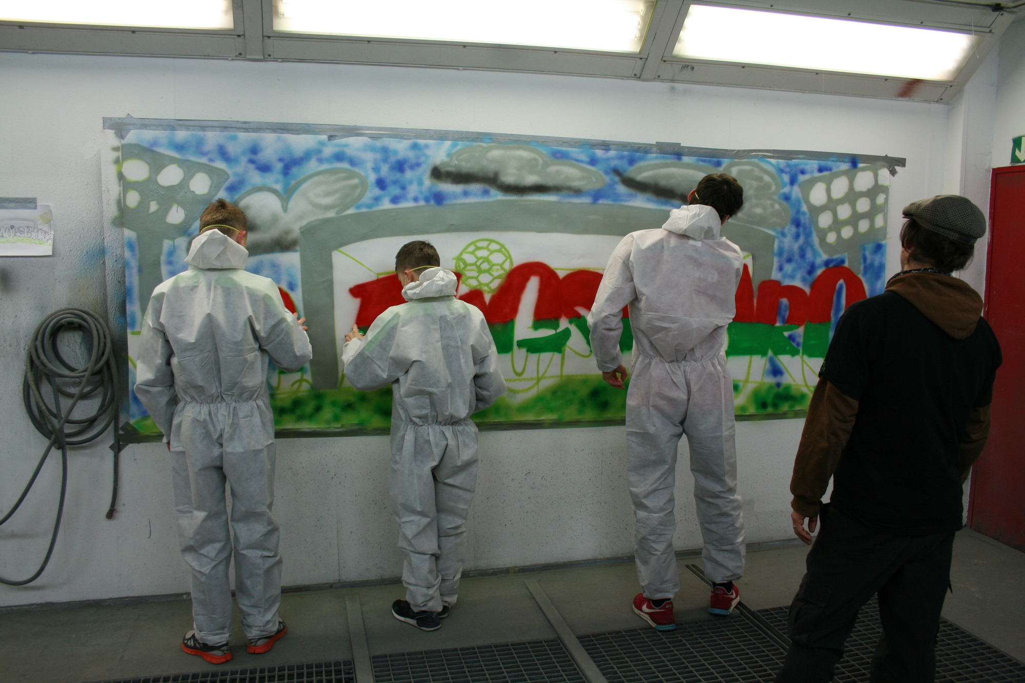 Die FCA und AEV Nachwuchsspieler auf der HWK Berufs-Info-Veranstaltung. Foto: B4BSCHWABEN