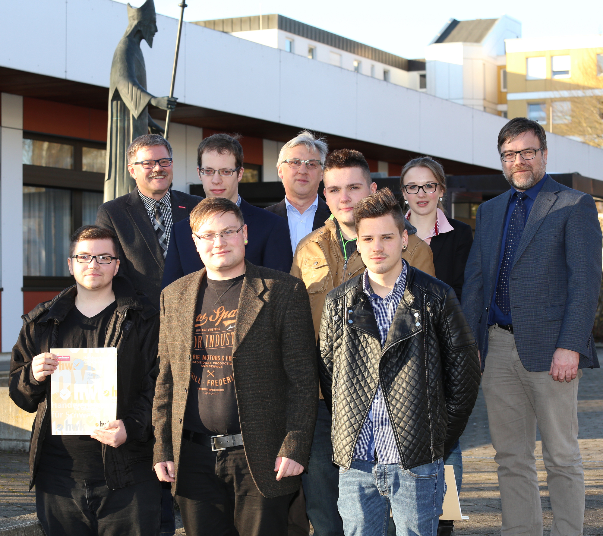 Das Ende der Ausbildungszeit für die fünf Jugendlichen. Foto: KJF/Beil