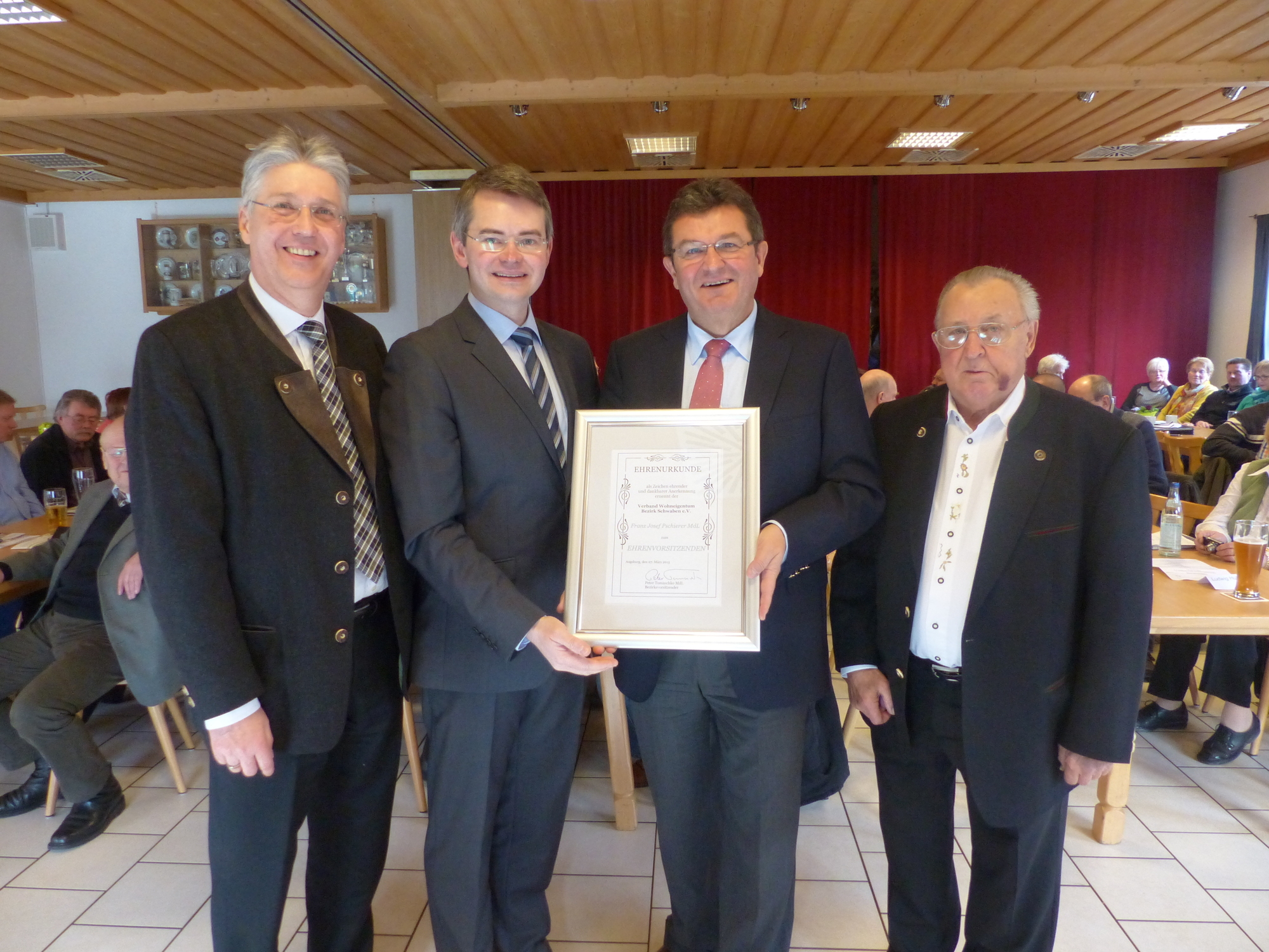 Hans-Dieter Kandler, Peter Tomaschko, Franz Josef Pschierer und Ludwig Huber. Foto: Abgeordneten Büro Peter Tomaschko