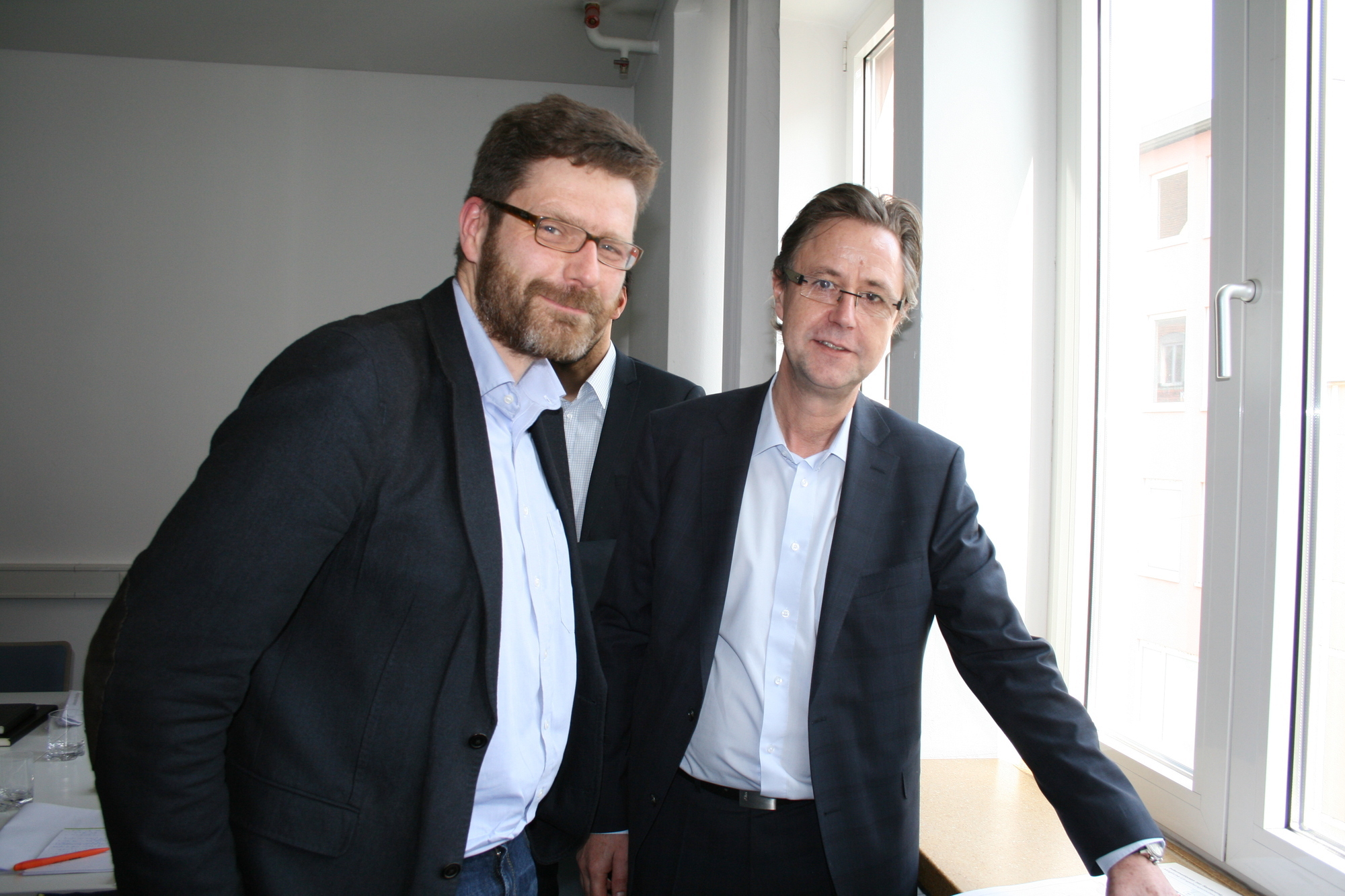 Gunther Höhnberg, Abteilungsleiter Verkehrsplanung und Baureferent Gerd Merkle. Foto: B4B SCHWABEN
