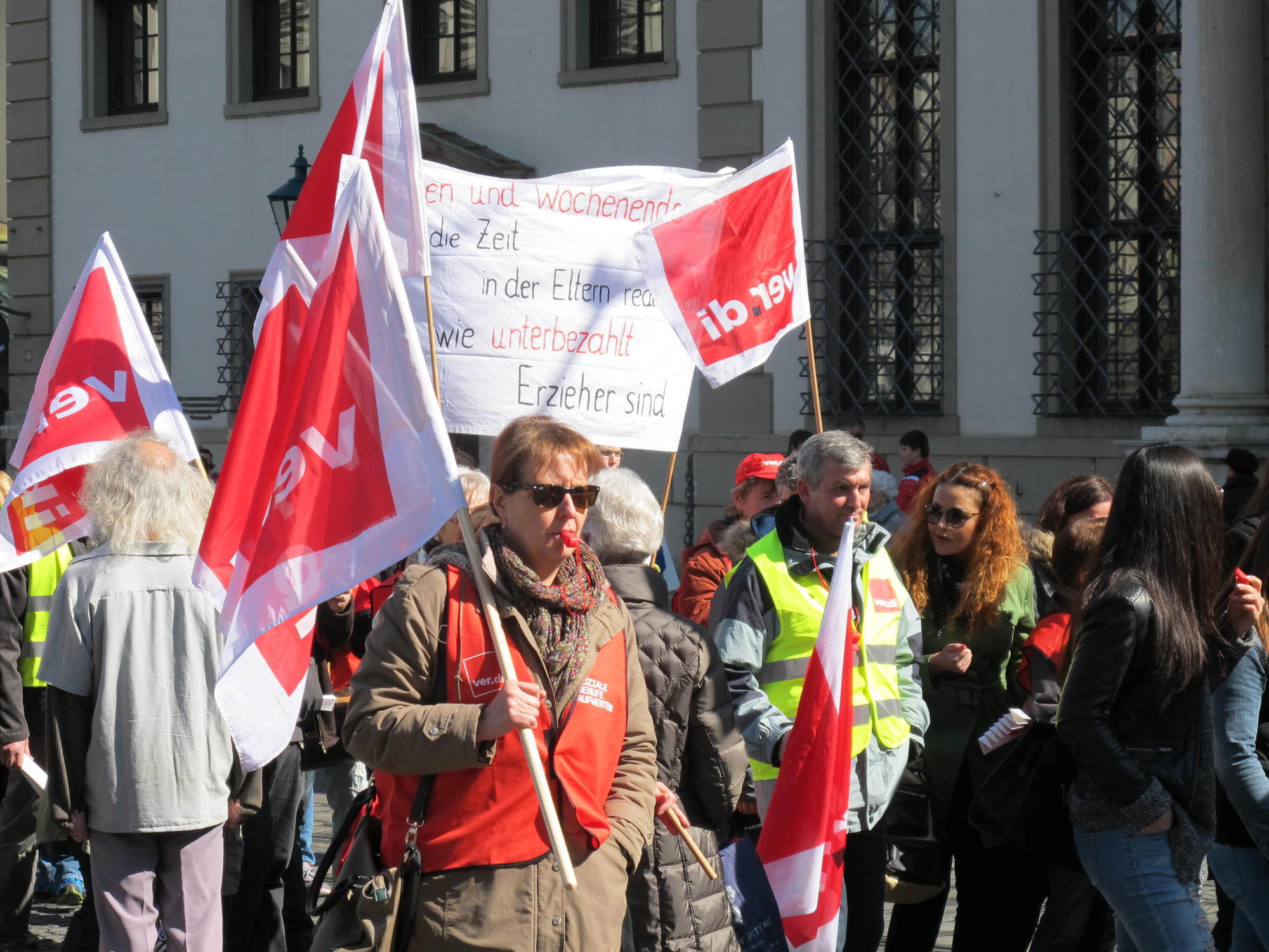 ver.di streikt für bessere Löhne bei der Kinderbetreuung. Foto: B4B SCHWABEN